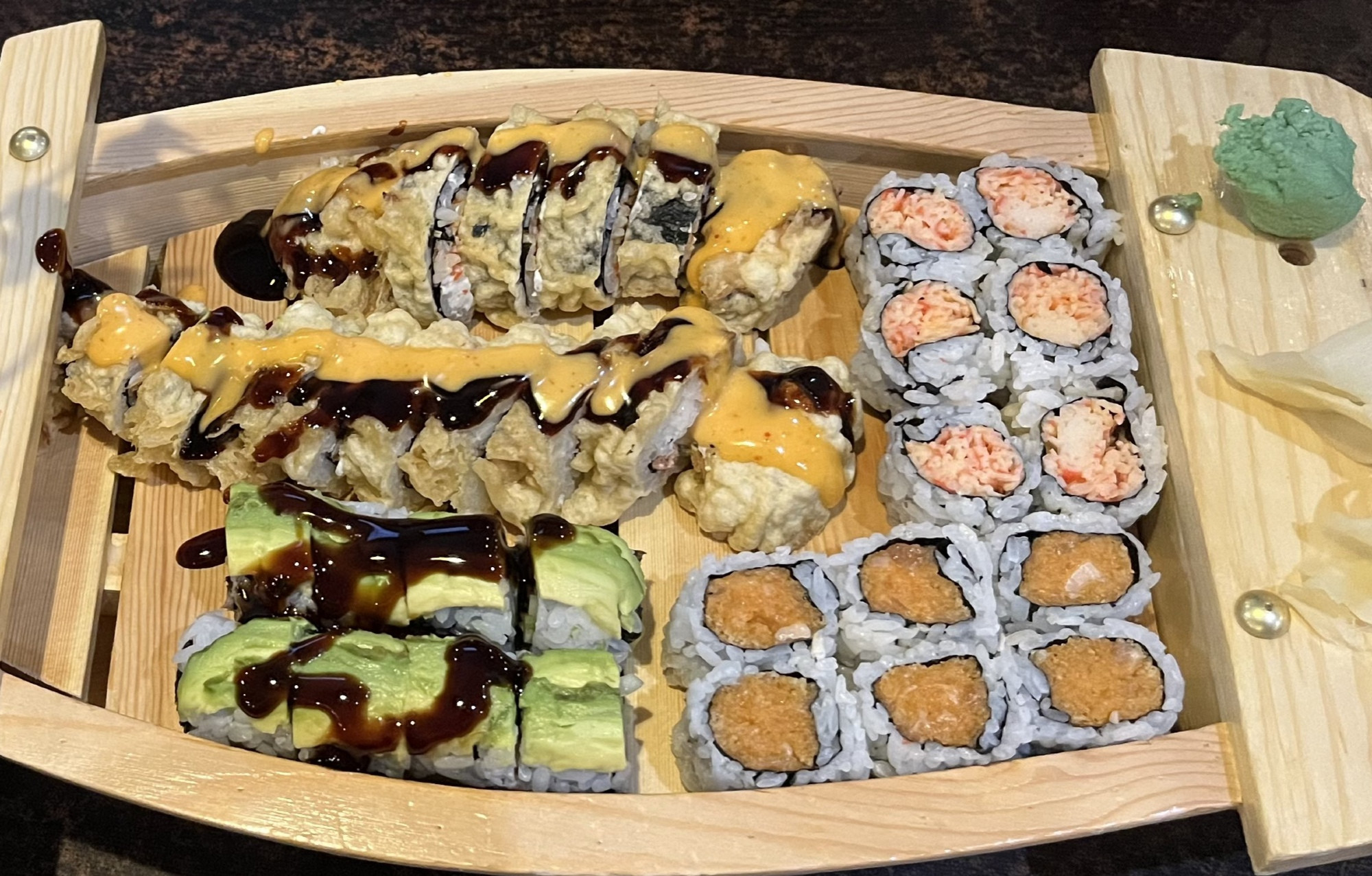a shitload of sushi that was housed