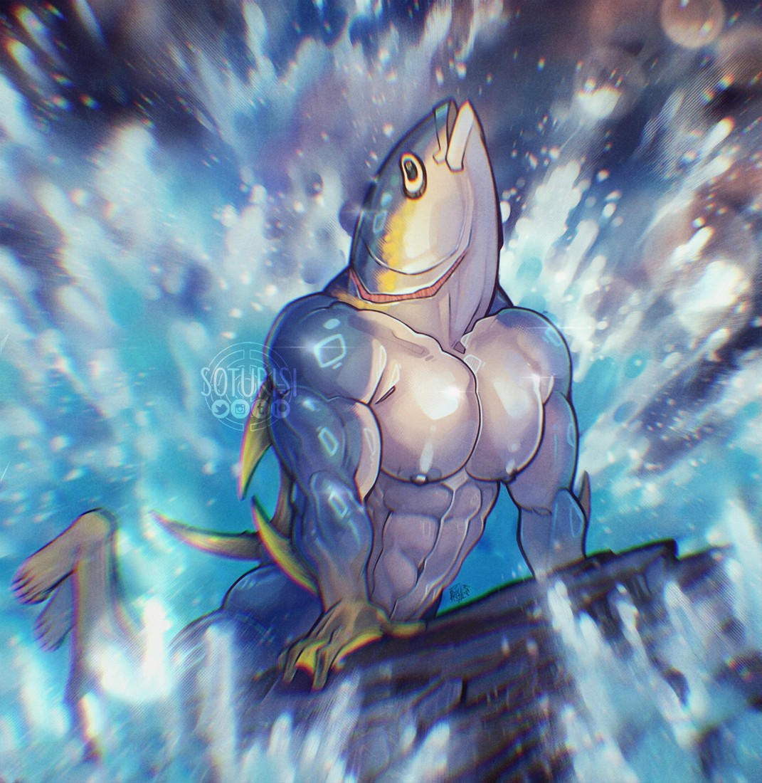 A buffed tuna man