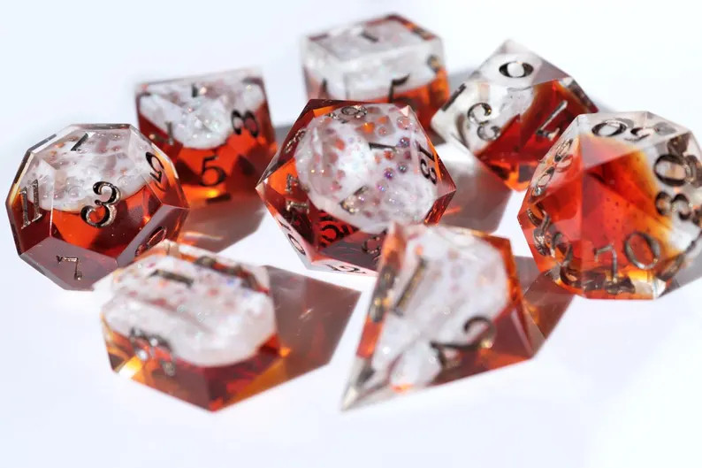 A dice set that look like beer