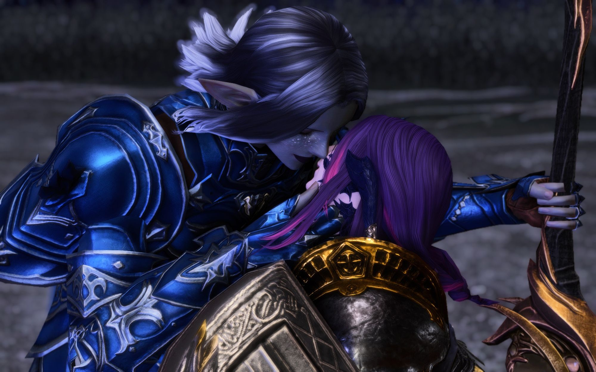 ah, iolaine and her co-tank just on the cusp of a smooch