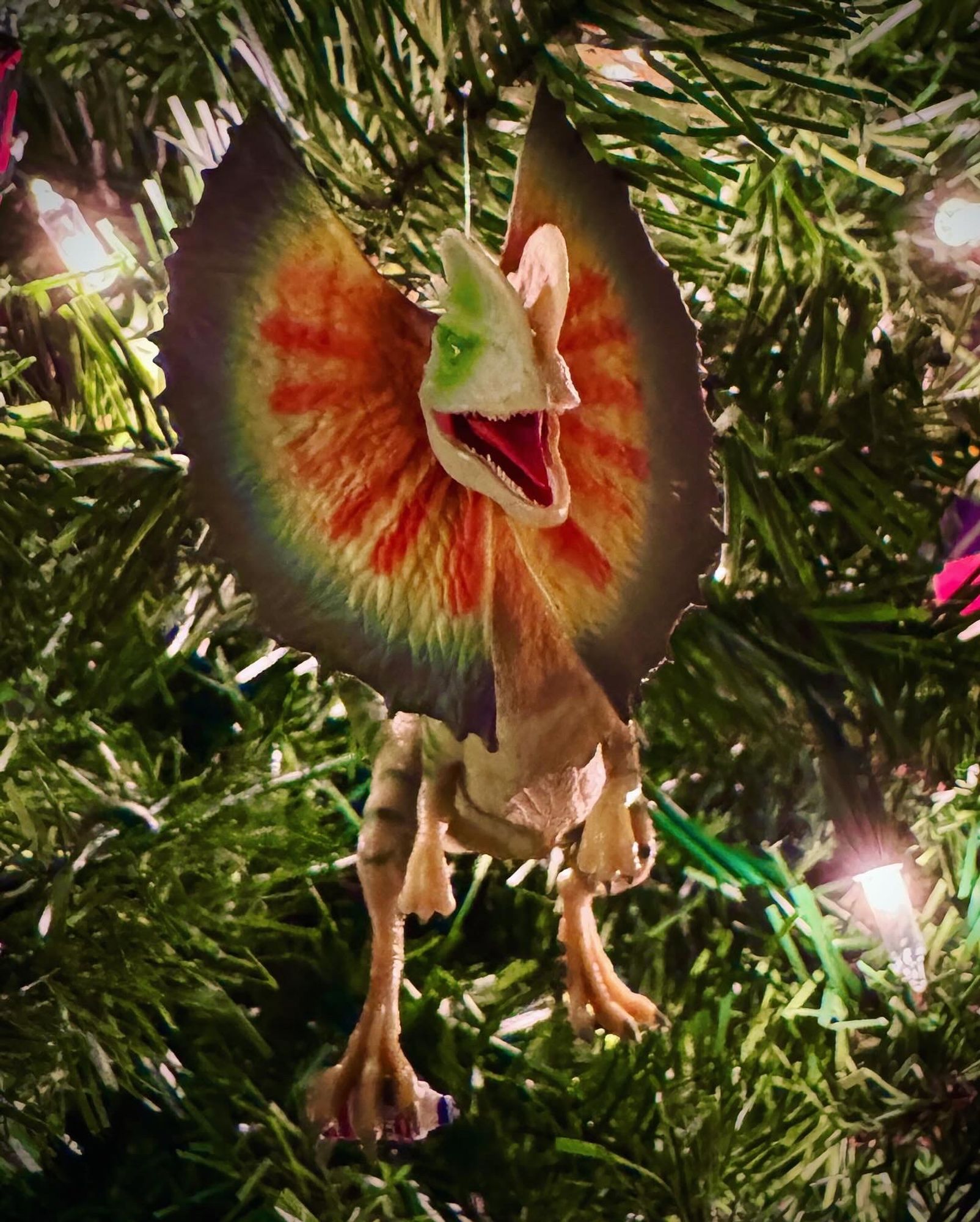 Dinosaur from Jurassic Park Christmas ornament