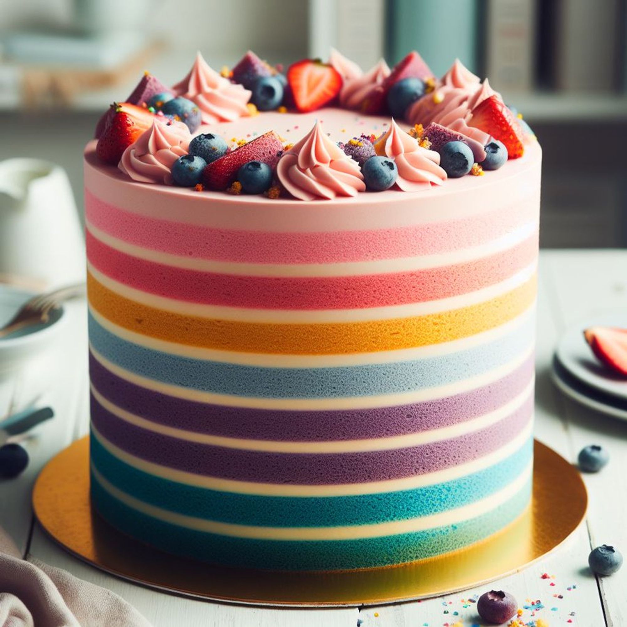 A colourful cake