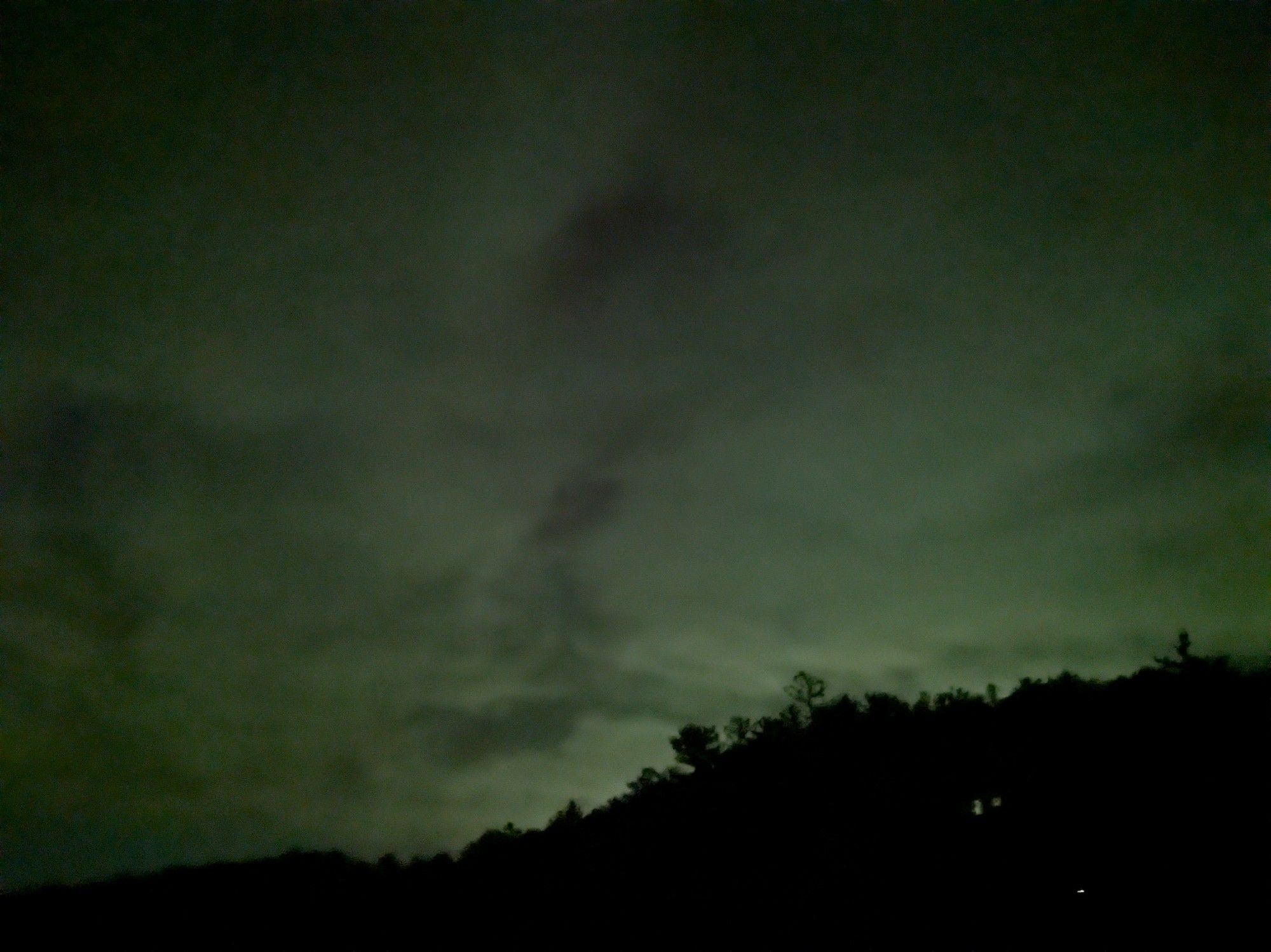 A green hue sky