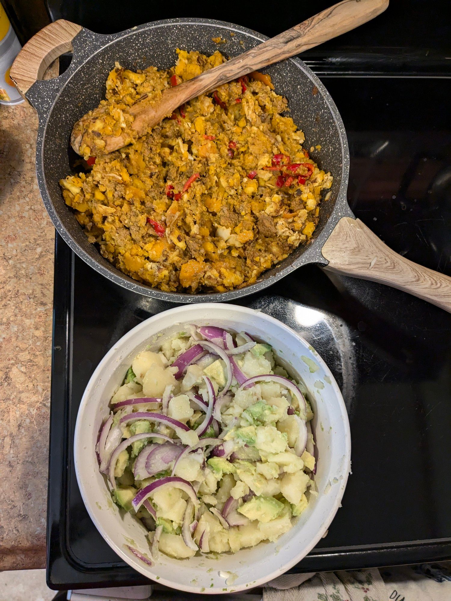 A lot of Majado and palta (avocado) salad