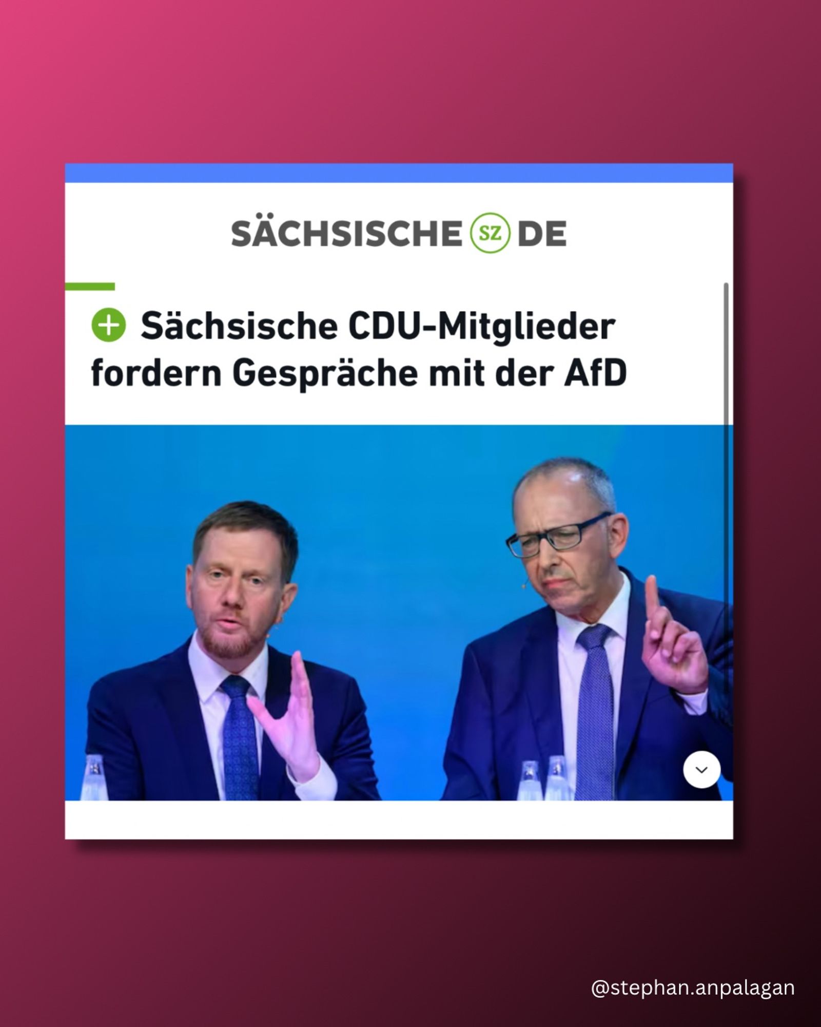 Sächsische CDU-Mitglieder fordern Gespräche mit der AfD.