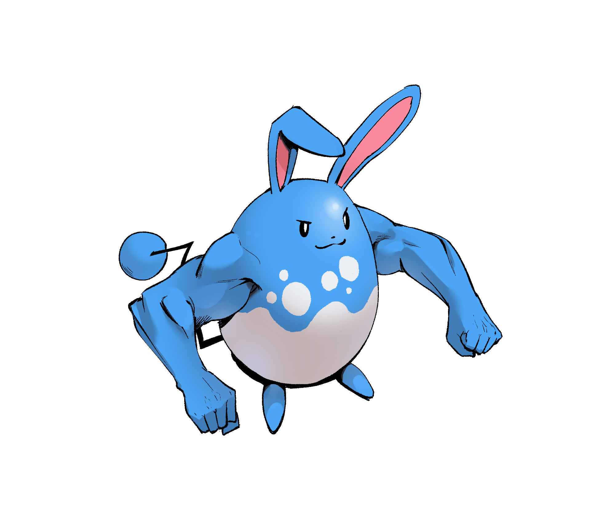 the pokemon Azumarill with huge buff arms