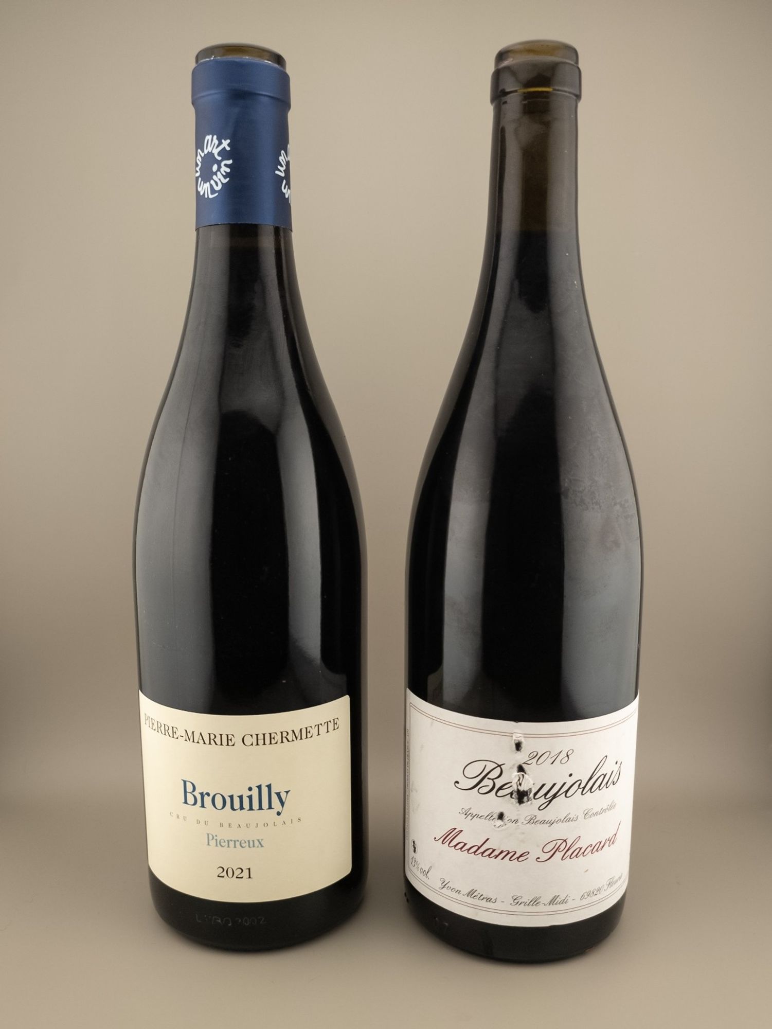 Two wine bottles