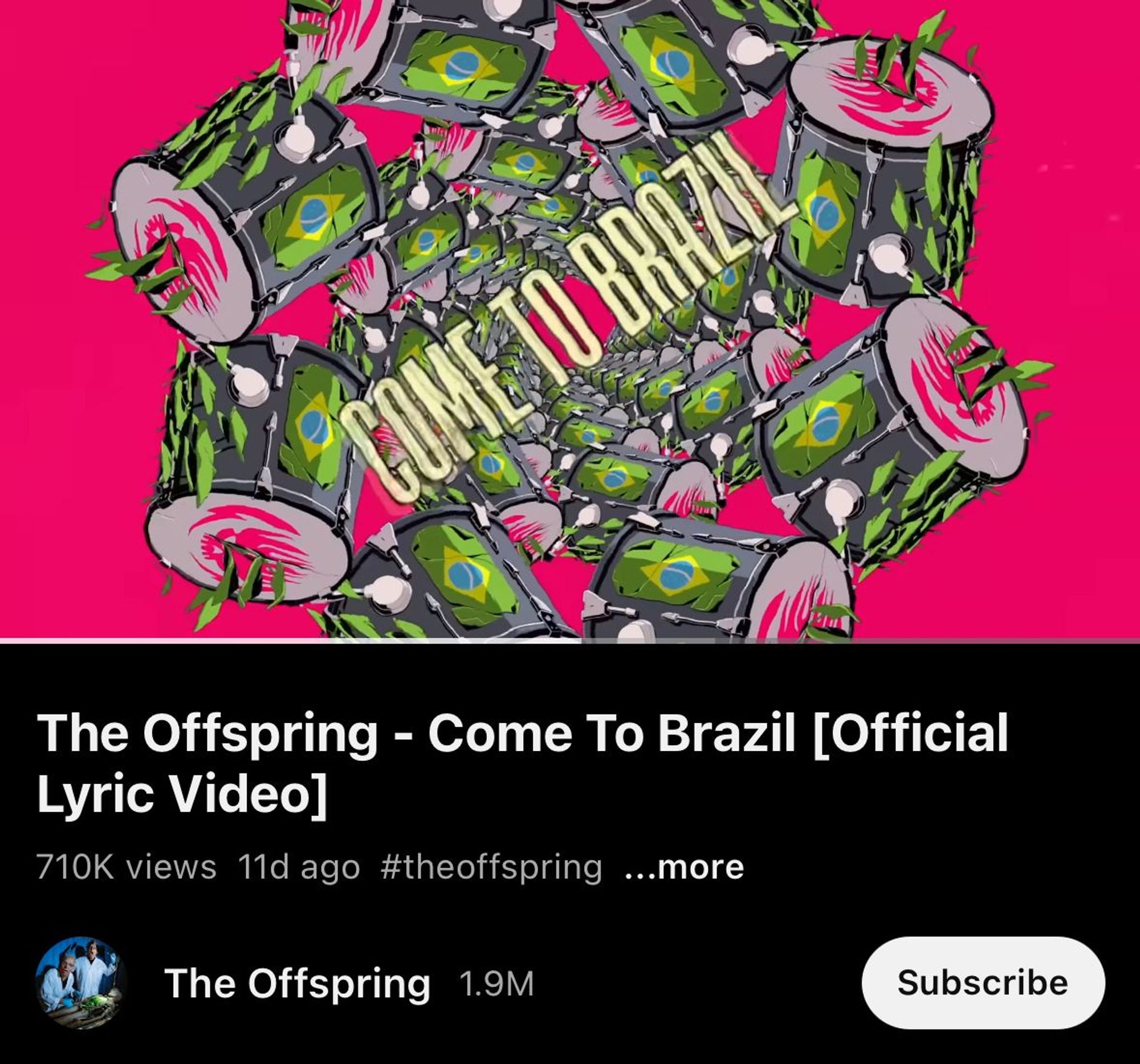 the offspring, come to brazil