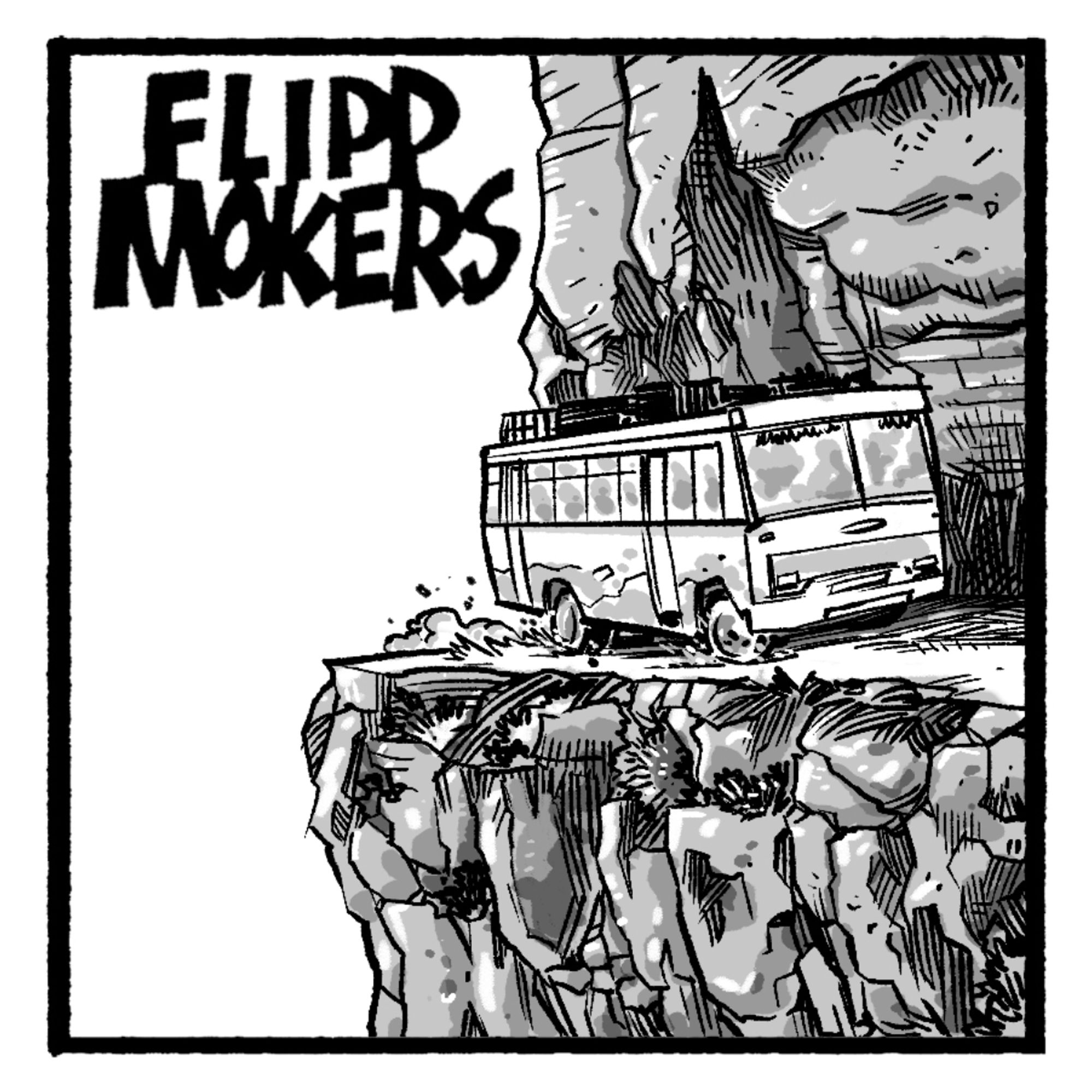 Flipp Mokers: um ônibus passando em uma estrada estreitíssima em penhasco assustador!