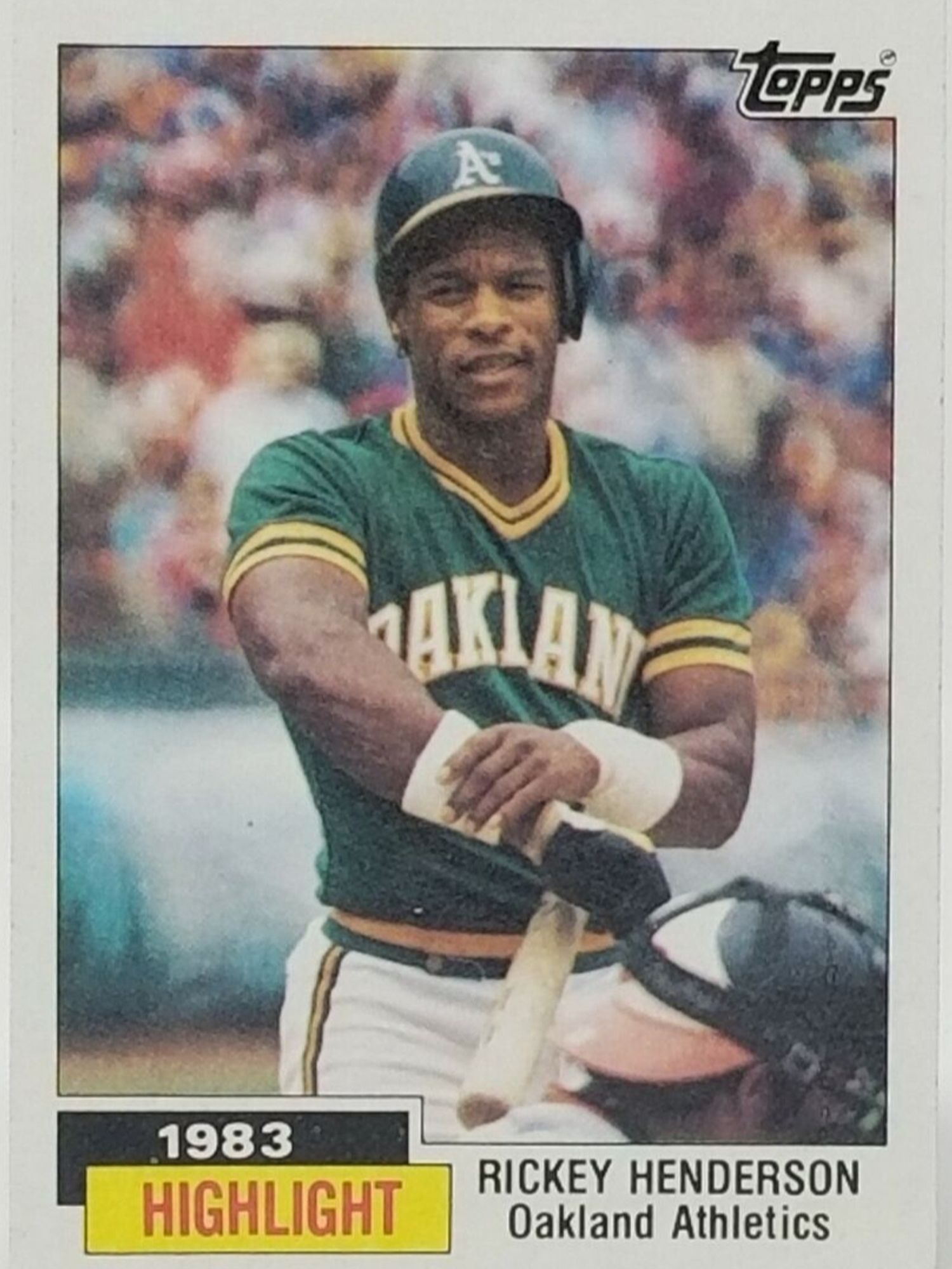 1984 topps baseball card featuring rickey henderson