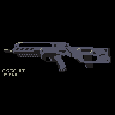 Pixel art assault rifle