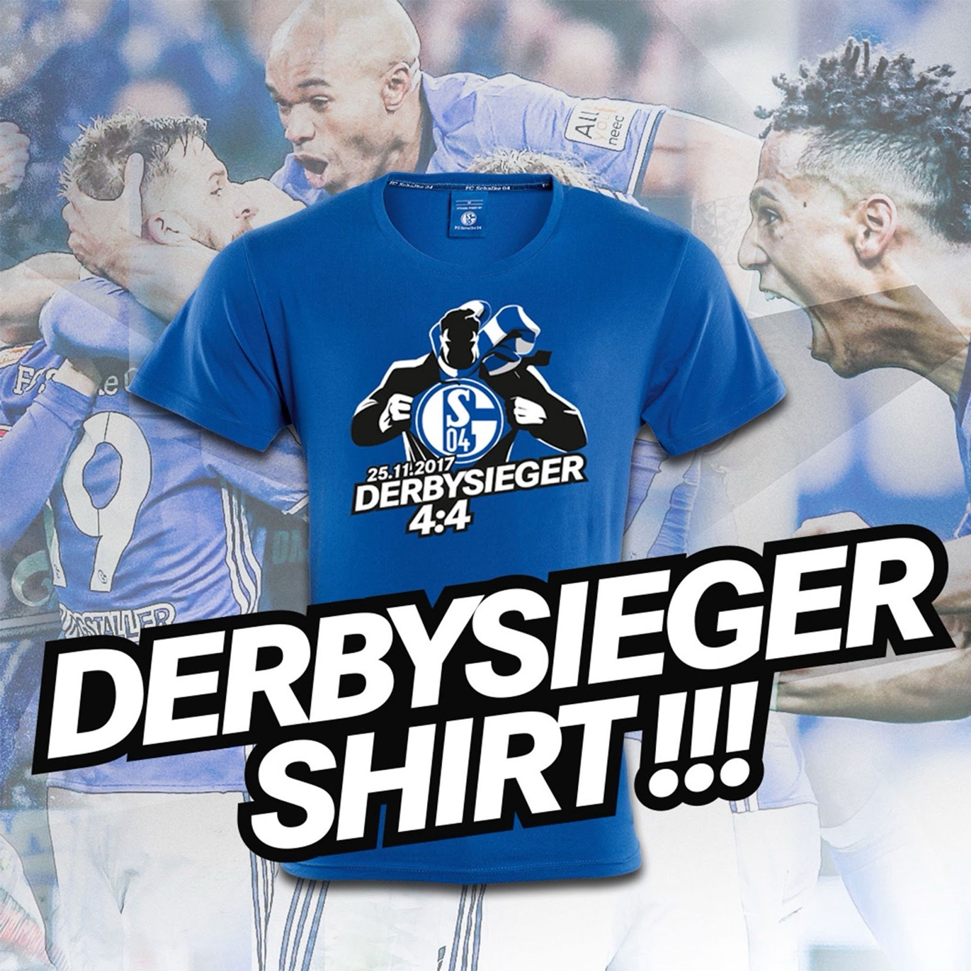 „Derbysieger Shirt“ von Schalke zum 4:4 aus 2017 (lol)