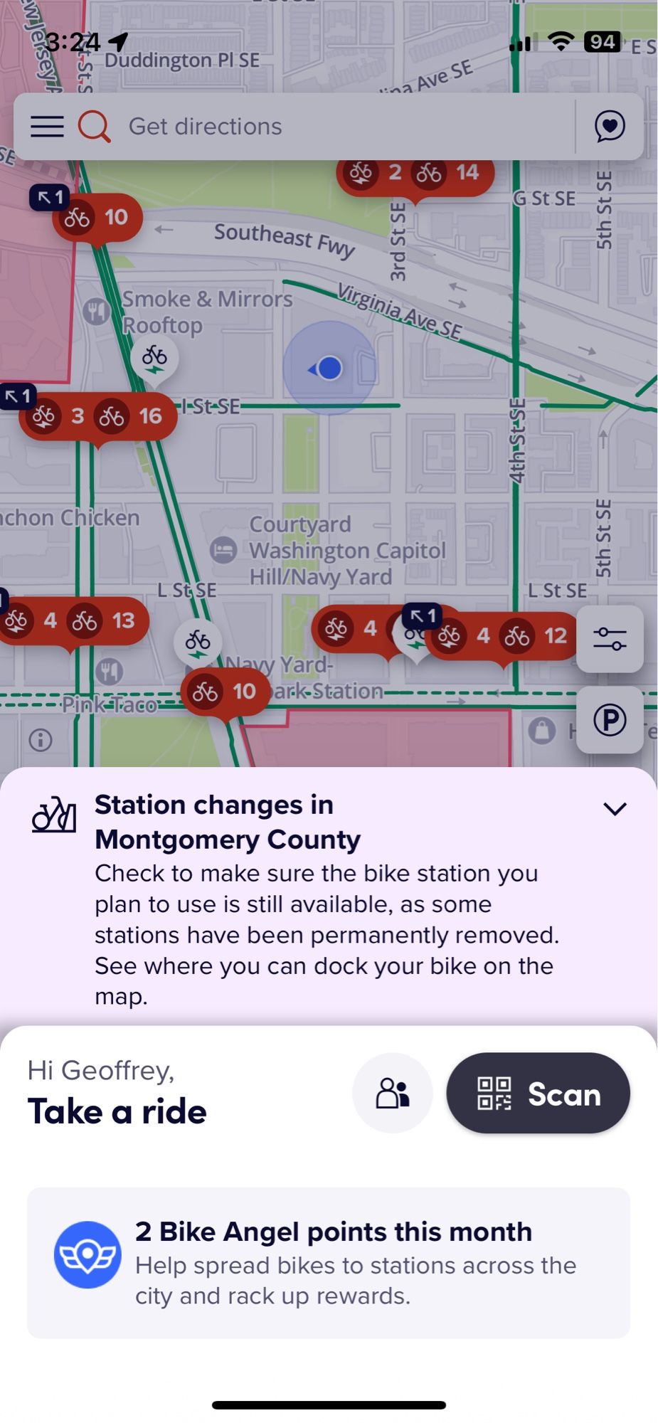 Note in official CaBi app: “Station changes in Montgomery County Check to make sure the bike station you plan to use is still available, as some stations have been permanently removed. See where you can dock your bike on the map.”