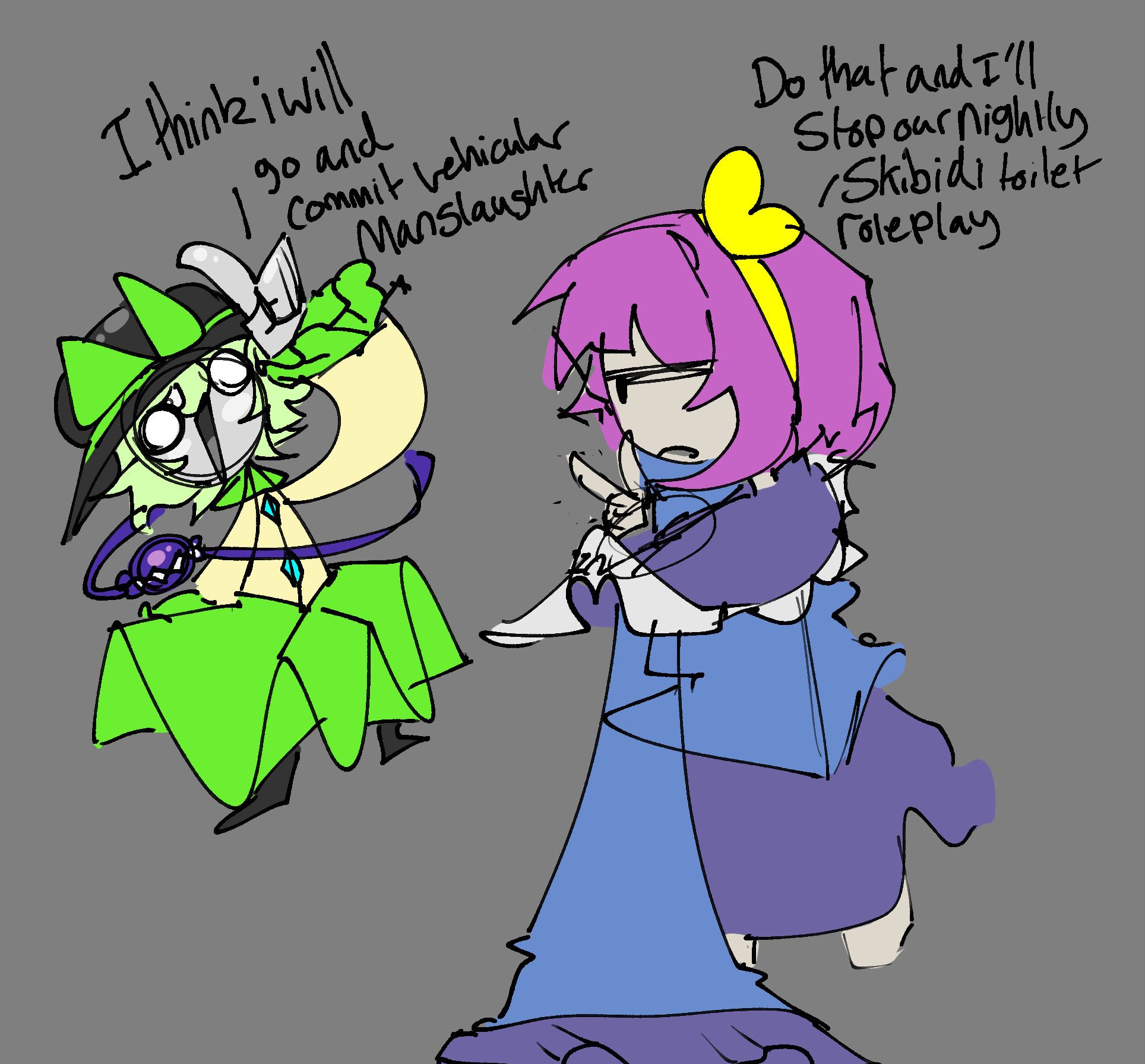 koishi komeiji and satori komeiji au old designs (im assuming)