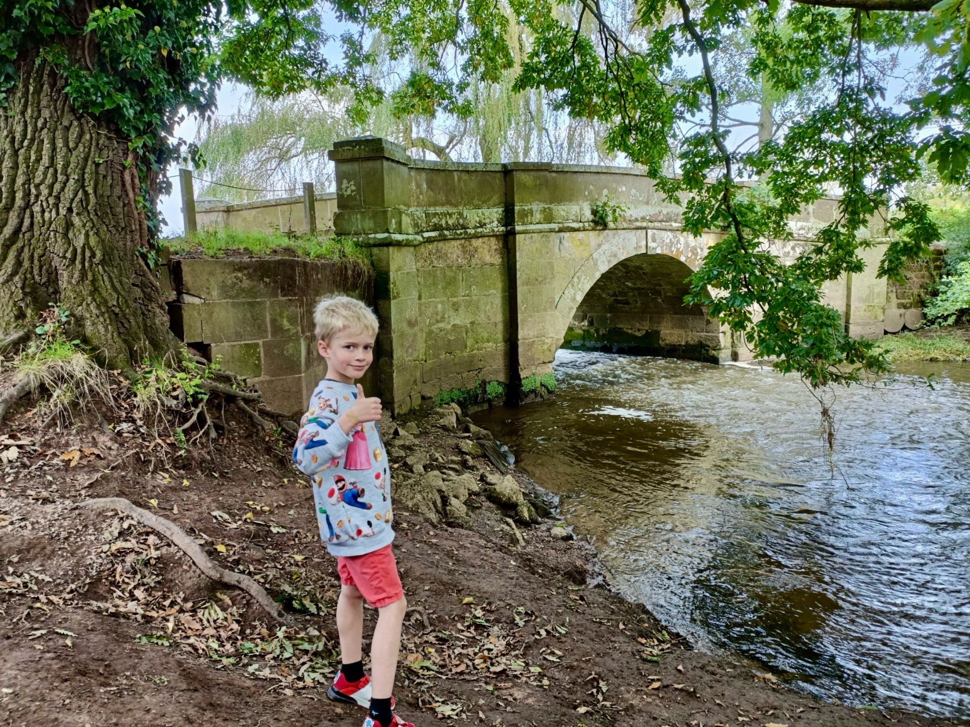 Small boy and bridge