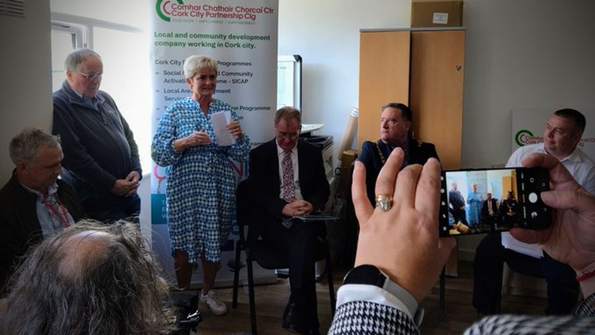 Speakers at the lunch of an office and training room in Mayfield.