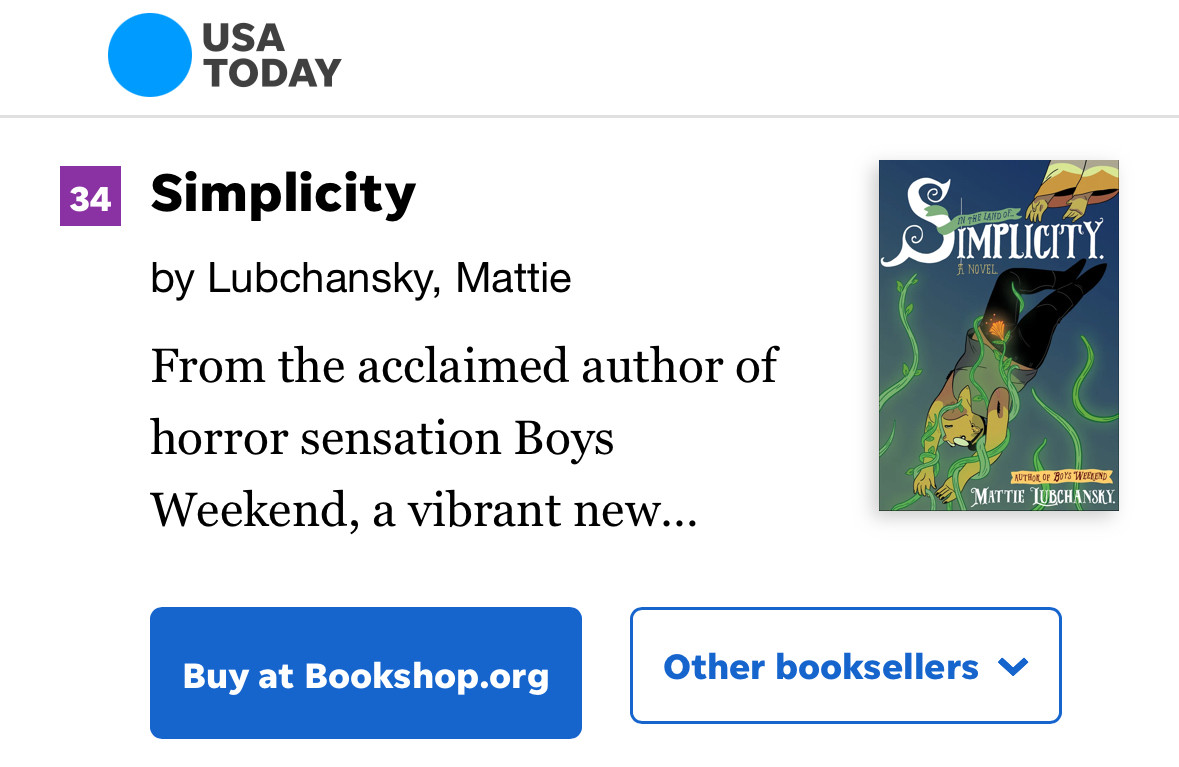 simplicity is #34 this week. okay!