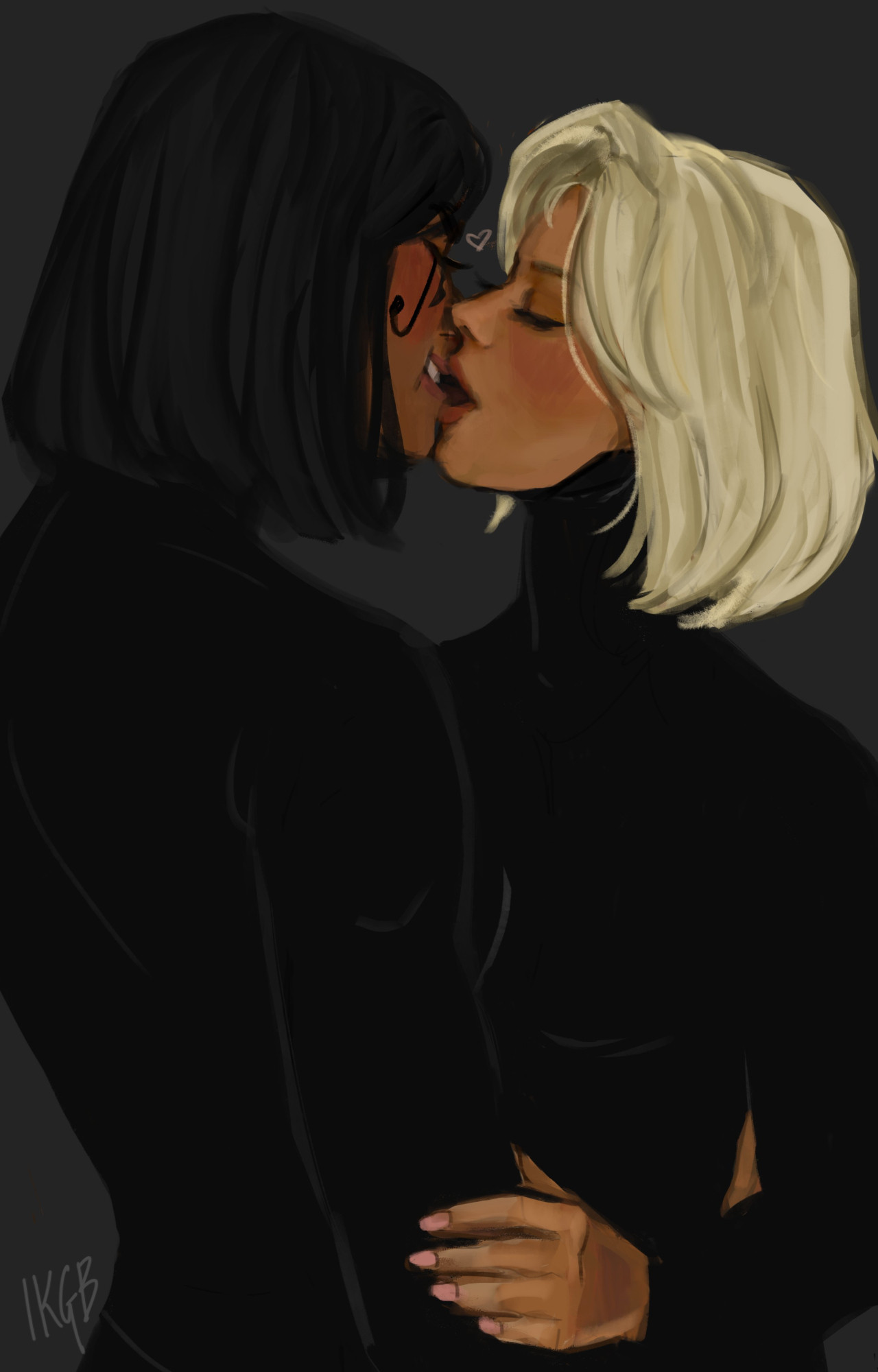 Fareeha and Angela sharing intimate kisses. #Pharmercy