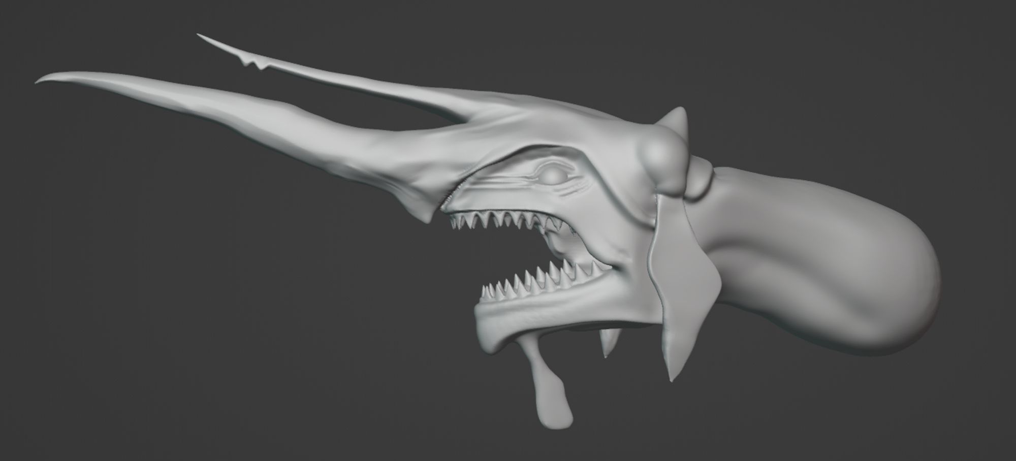 Sculpt 3D model of Orta's dragon in Base Wing form. Created by Lulzifuh.