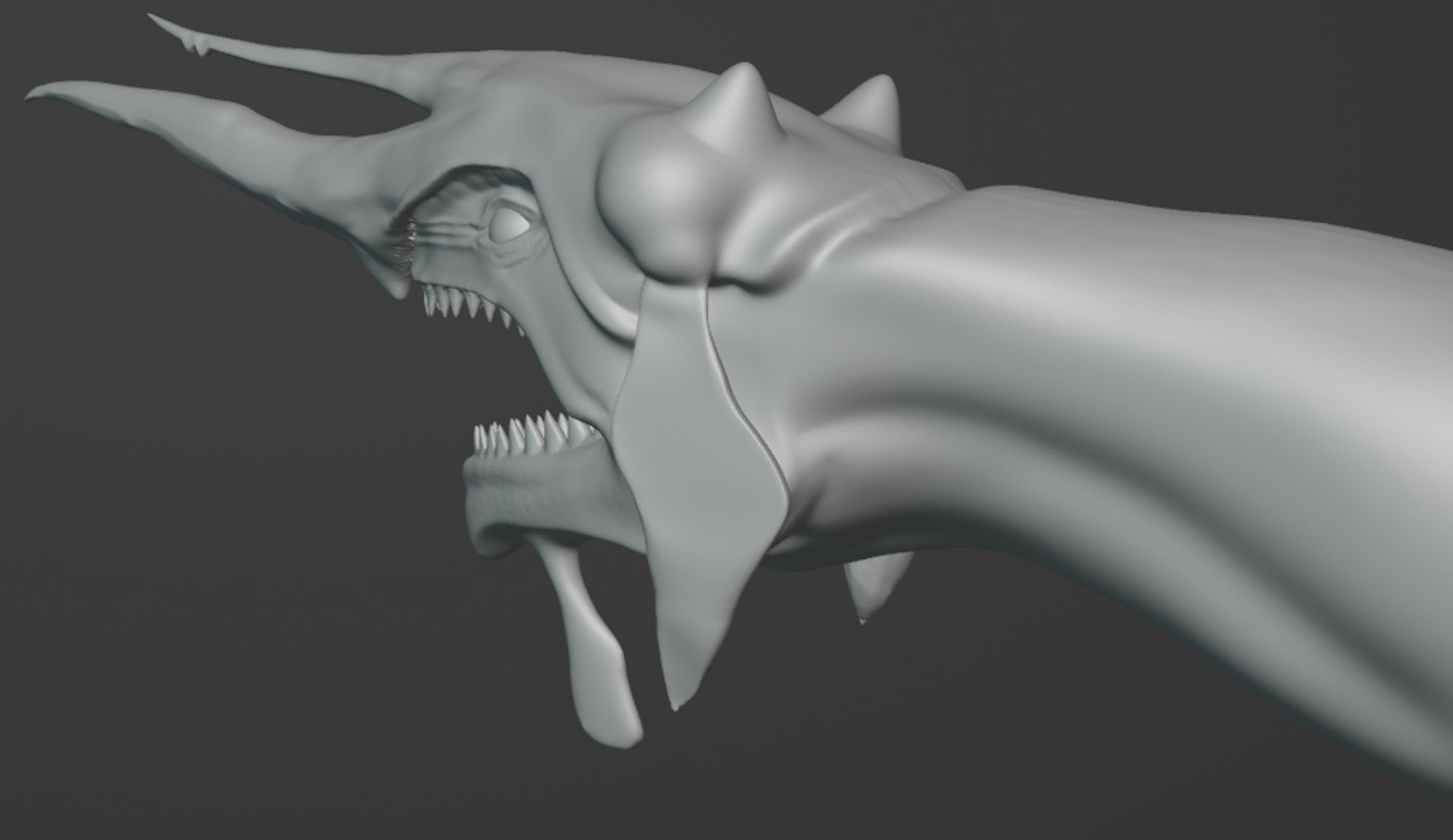 Sculpt 3D model of Orta's dragon in Base Wing form. Created by Lulzifuh.