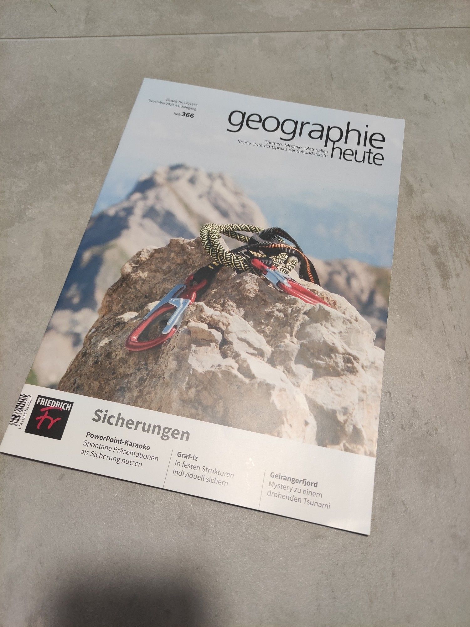 Cover der aktuellen Ausgabe der Geographie Heute zum Thema "Sicherungen"