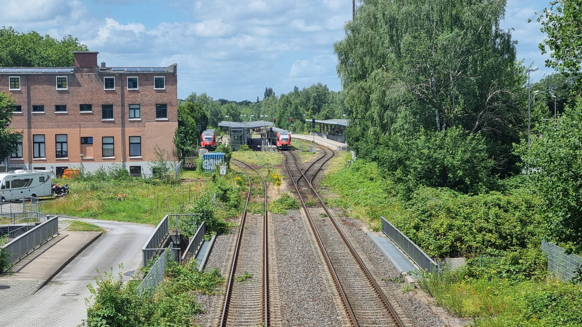 Gronau train station in Germany just over the border to The Netherlands. It's on a railway line between Enschede and Münster/Dortmund