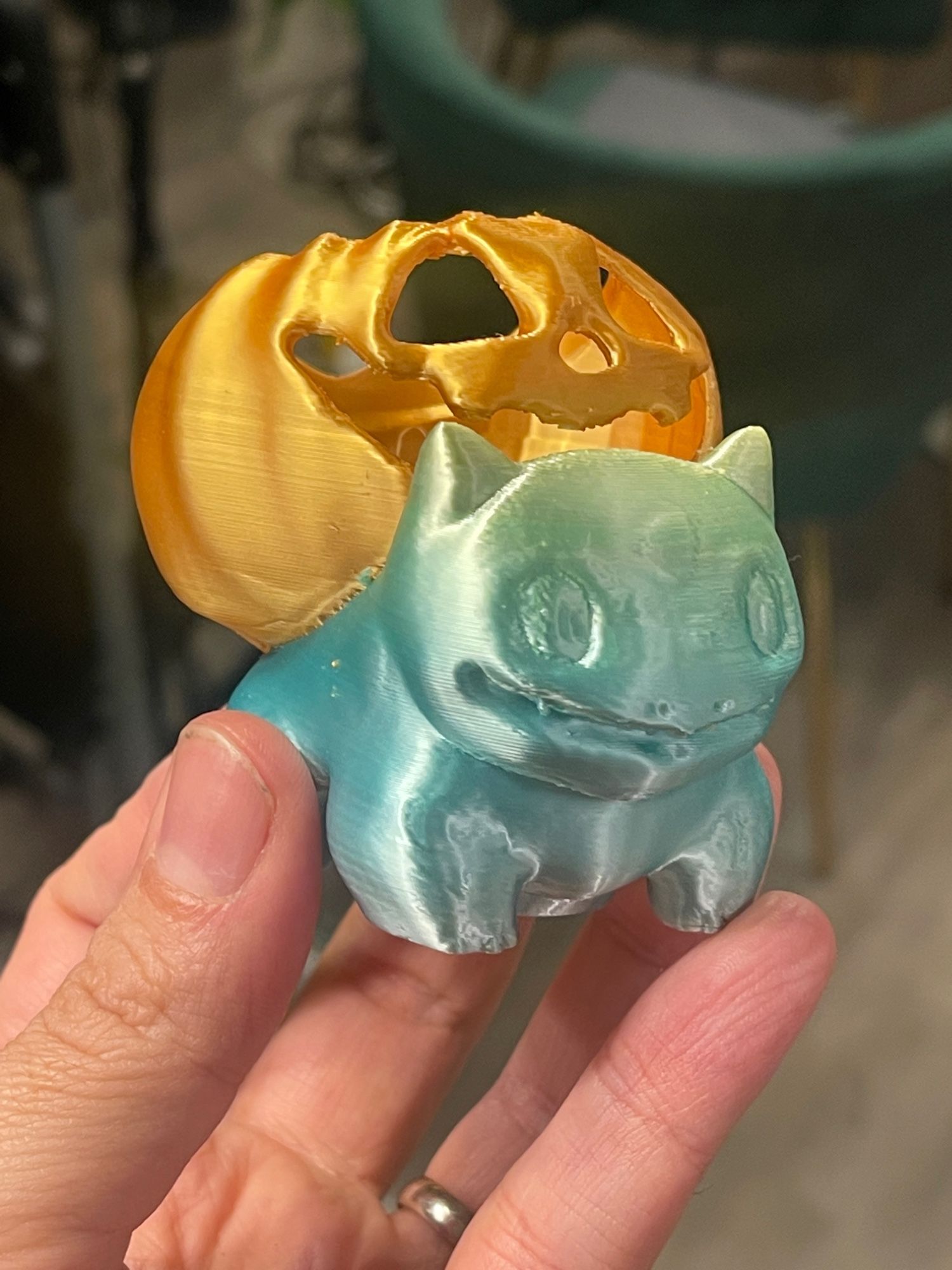 3D printed pumpkin bulbasaur 