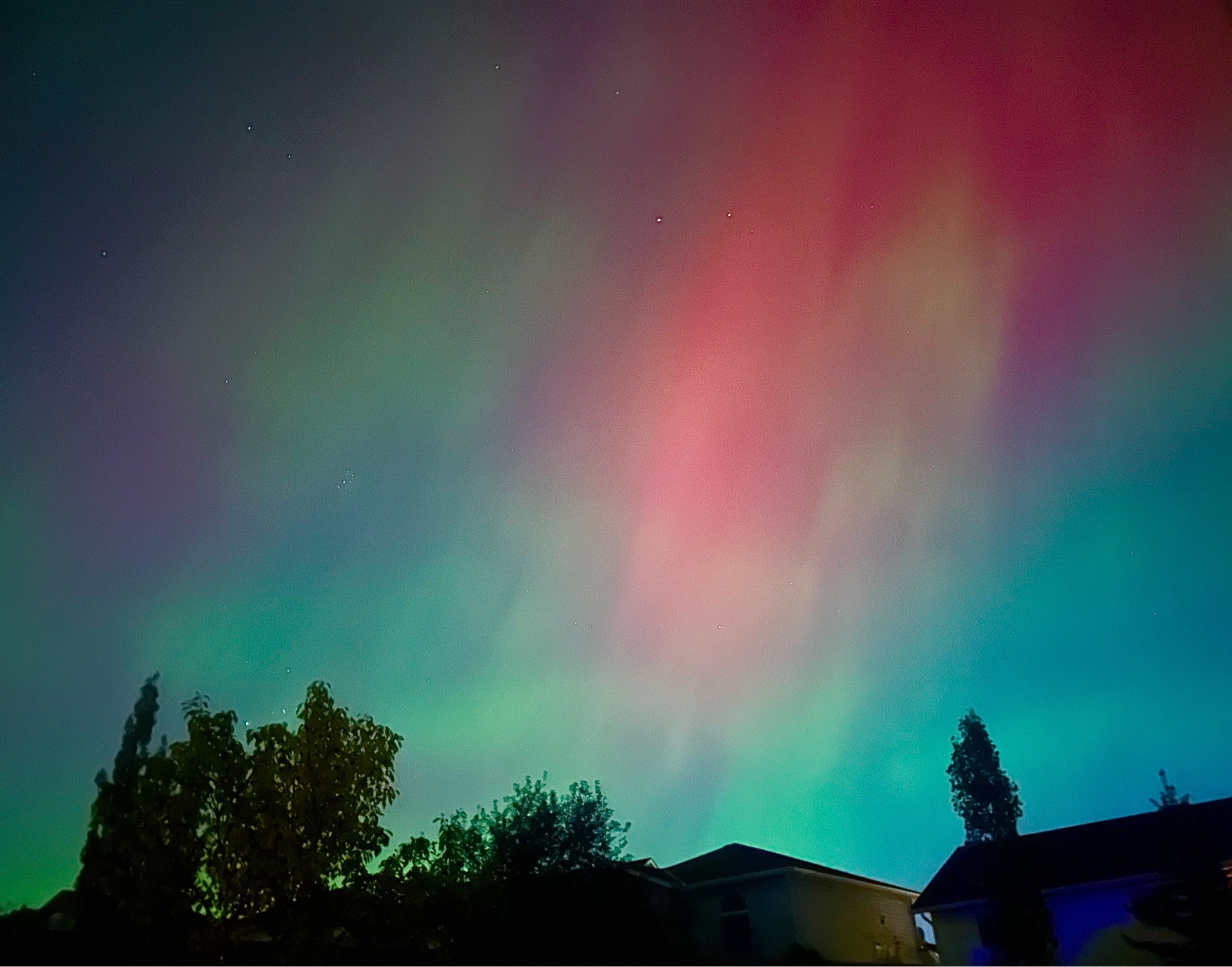 The Aurora Borealis paints the skies.