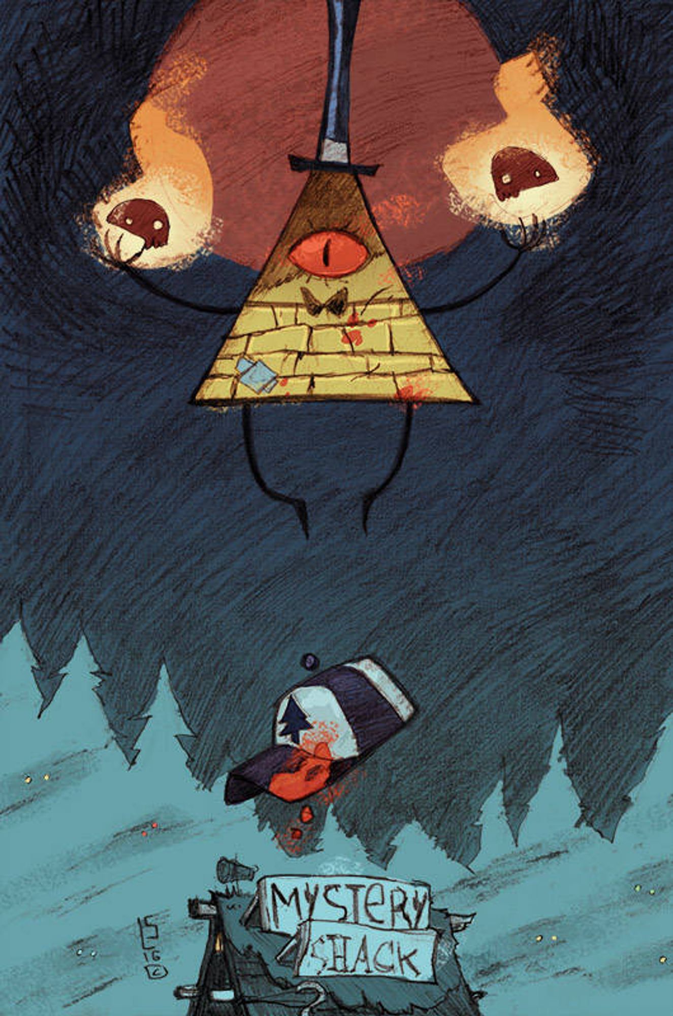 Bill Cipher gravity falls fanart