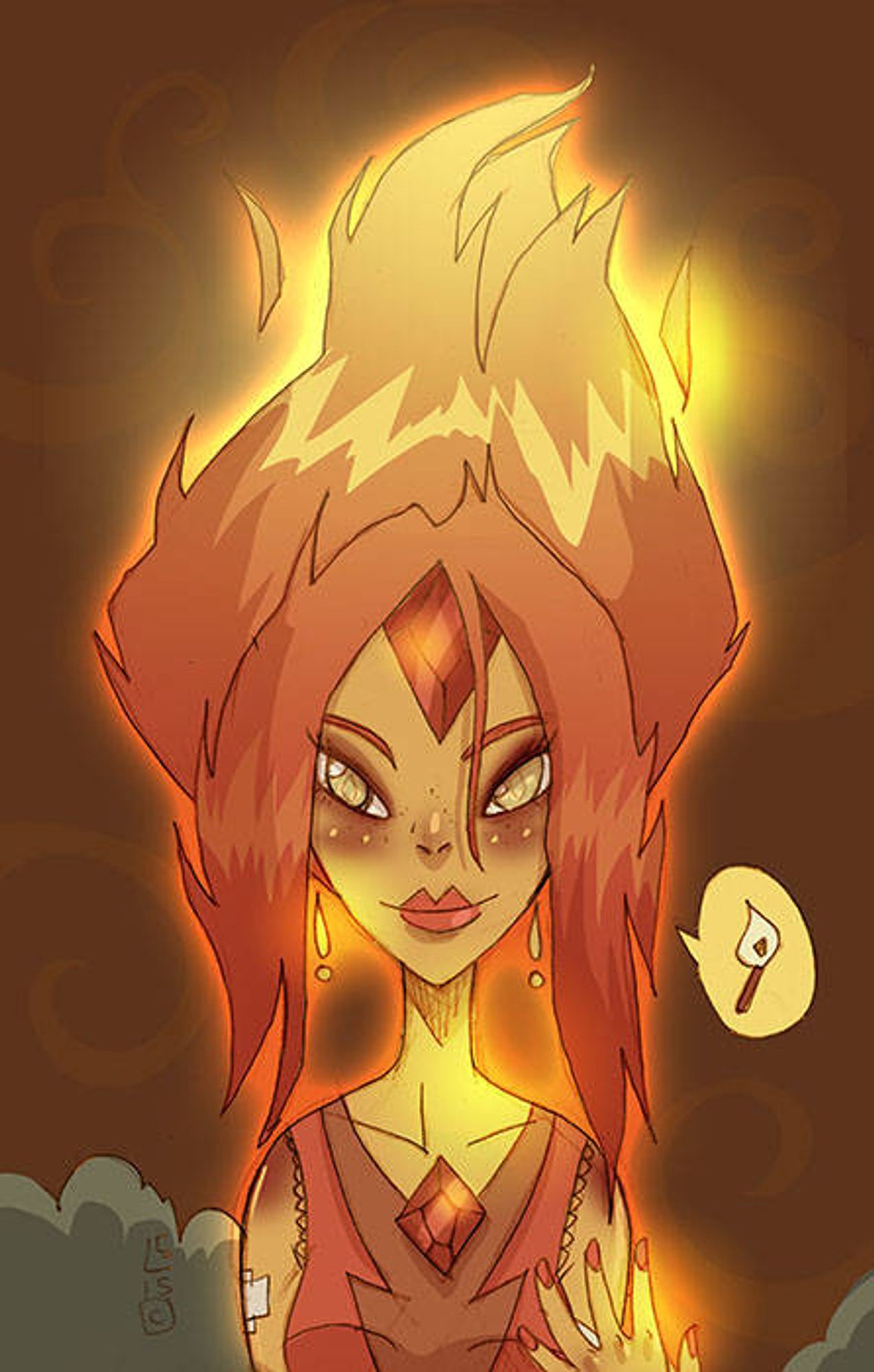 flame princess adventure time fanart