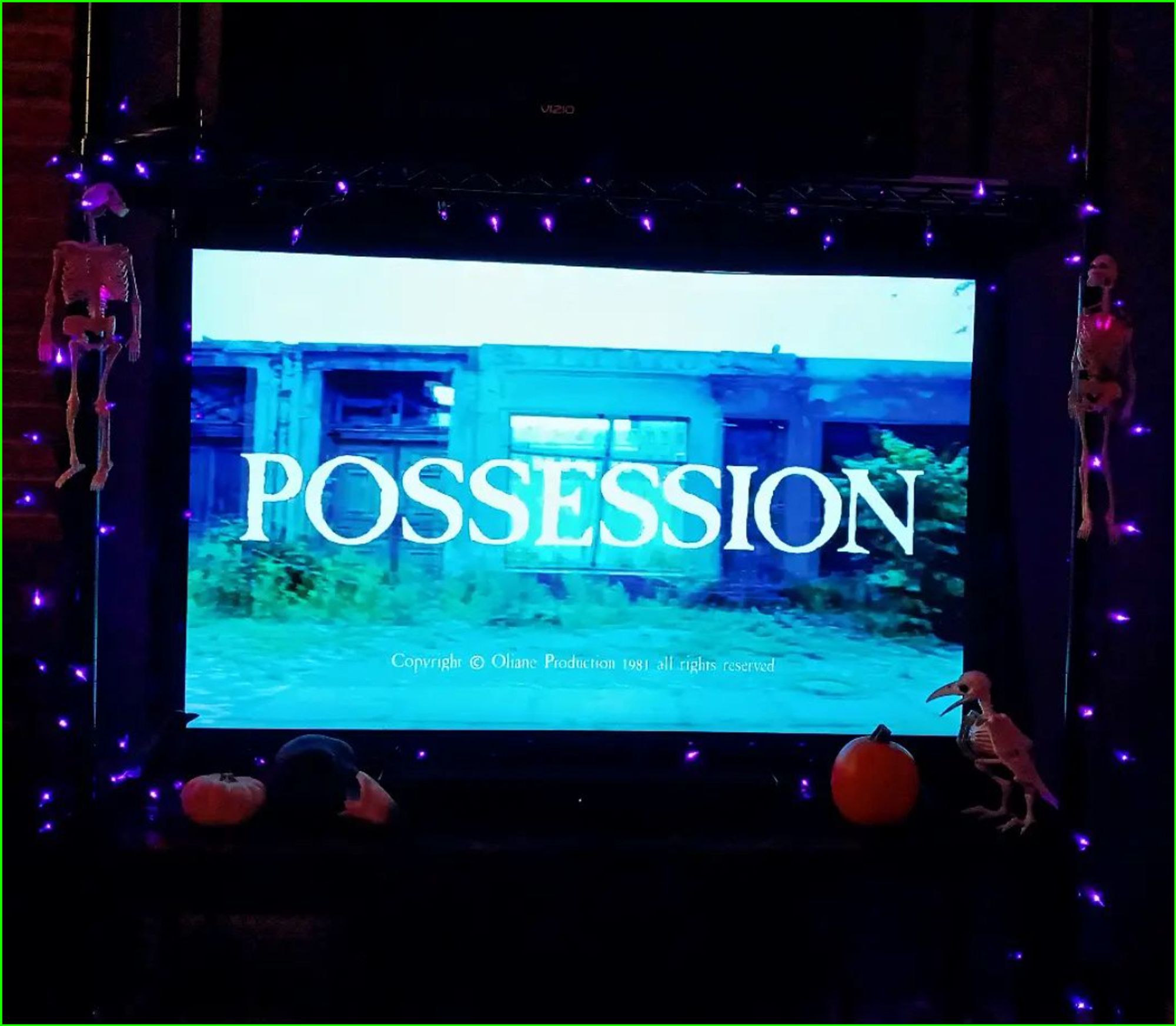 title screen for Possession on my TV