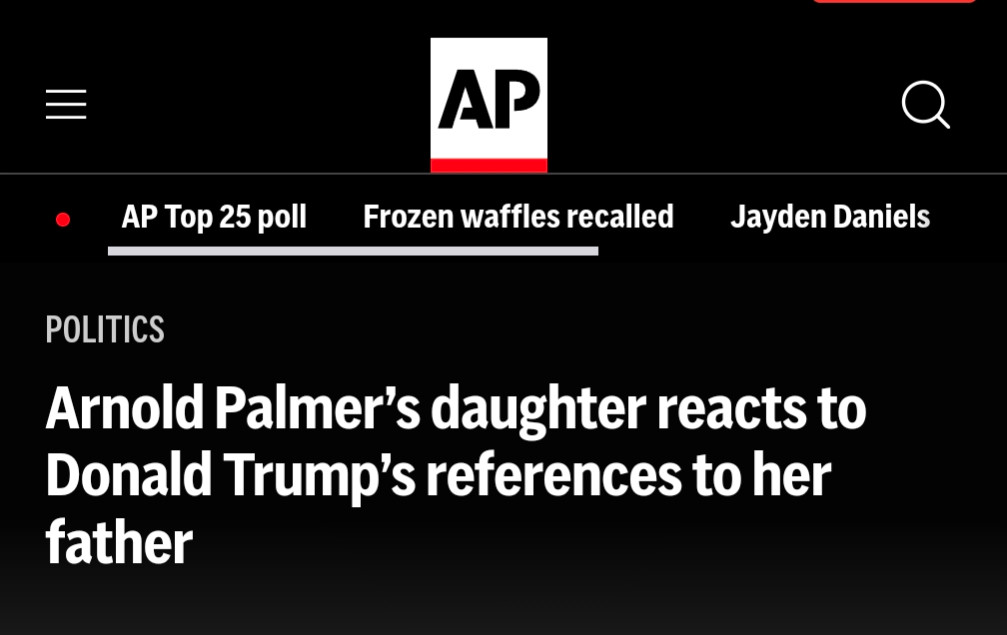 AP: Arnold Palmer’s daughter reacts to Donald Trump’s references to her father