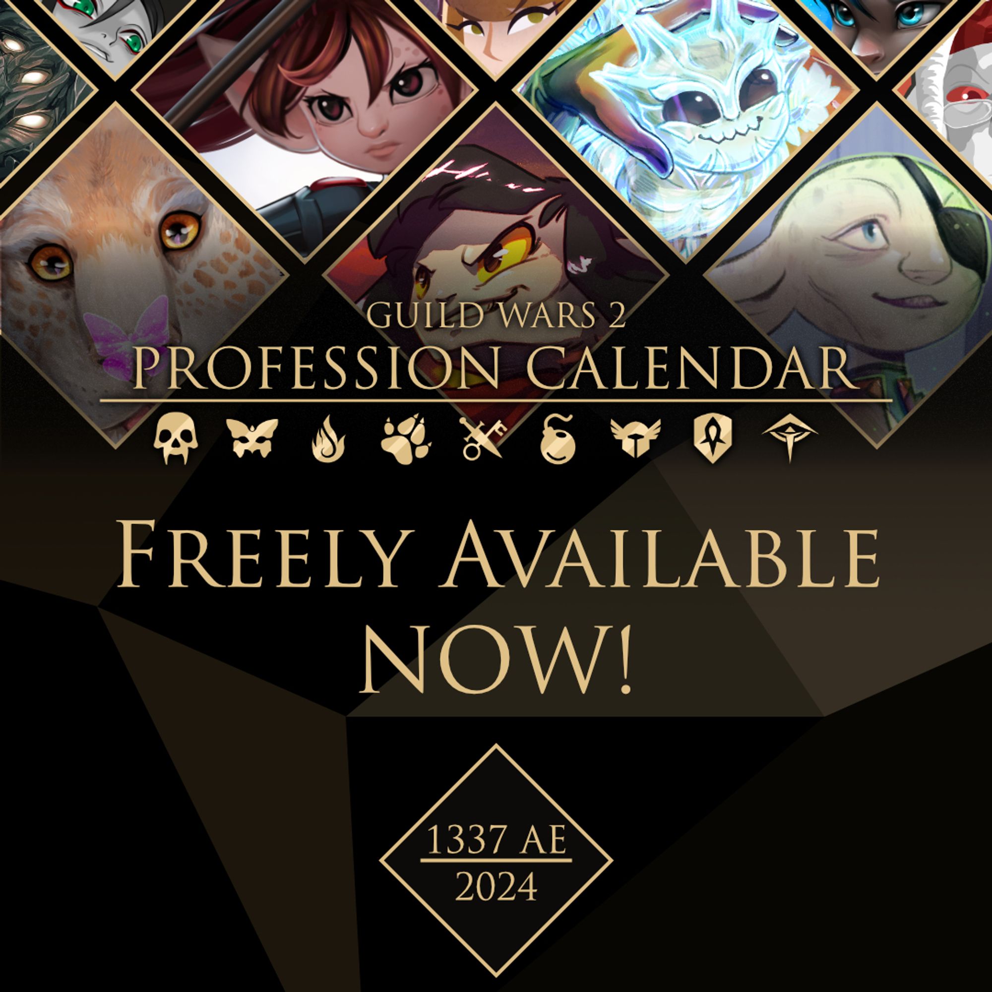 Guild Wars 2 Profession Calendar

Freely Available Now!

133AE - 2024