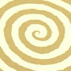 Beige and light yellow swirl spiral