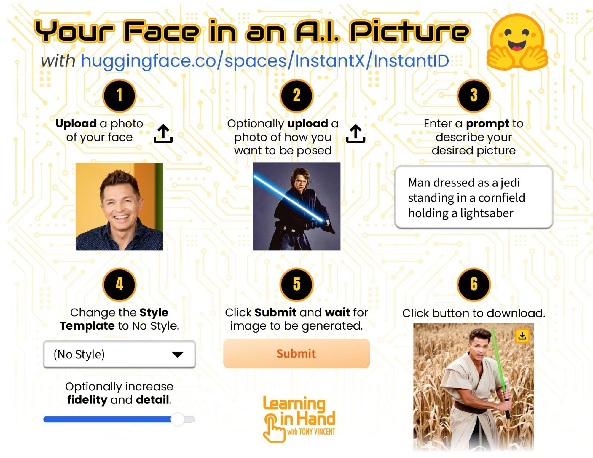 Your Face in an A.I. Picture with huggingface.co/spaces/InstantX/InstantID