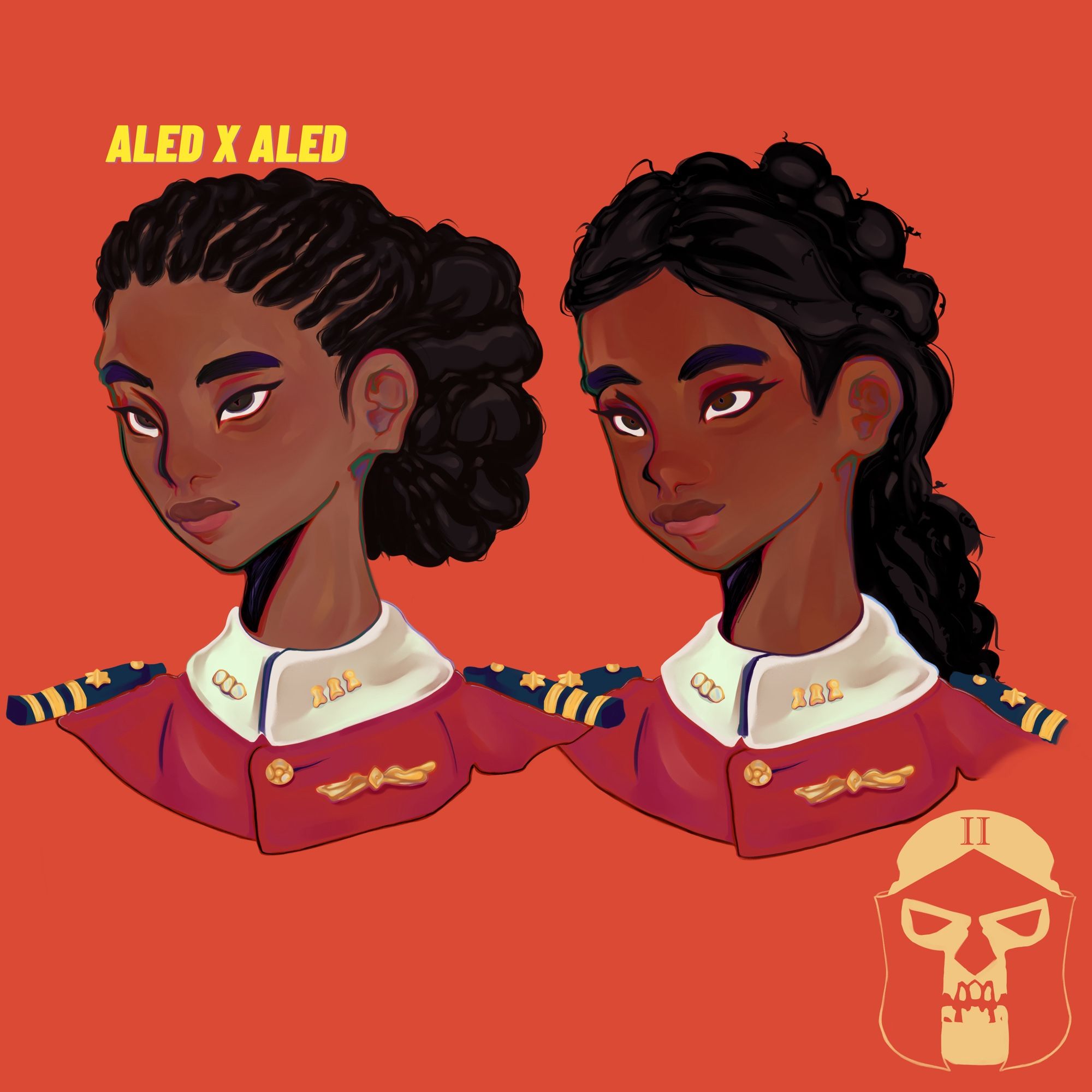 Headshots Fanart of Judith Deuteros & Marta Dyas from the locked tomb series.