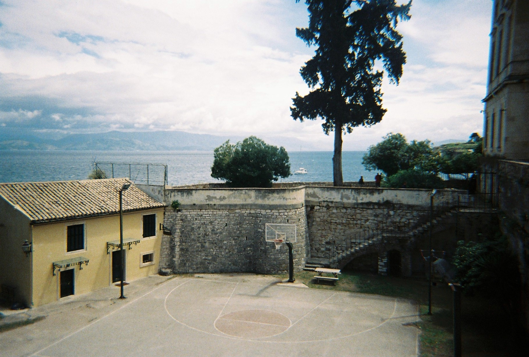 Photo I took on some Kodak thing. A basketball court overlooking the sea