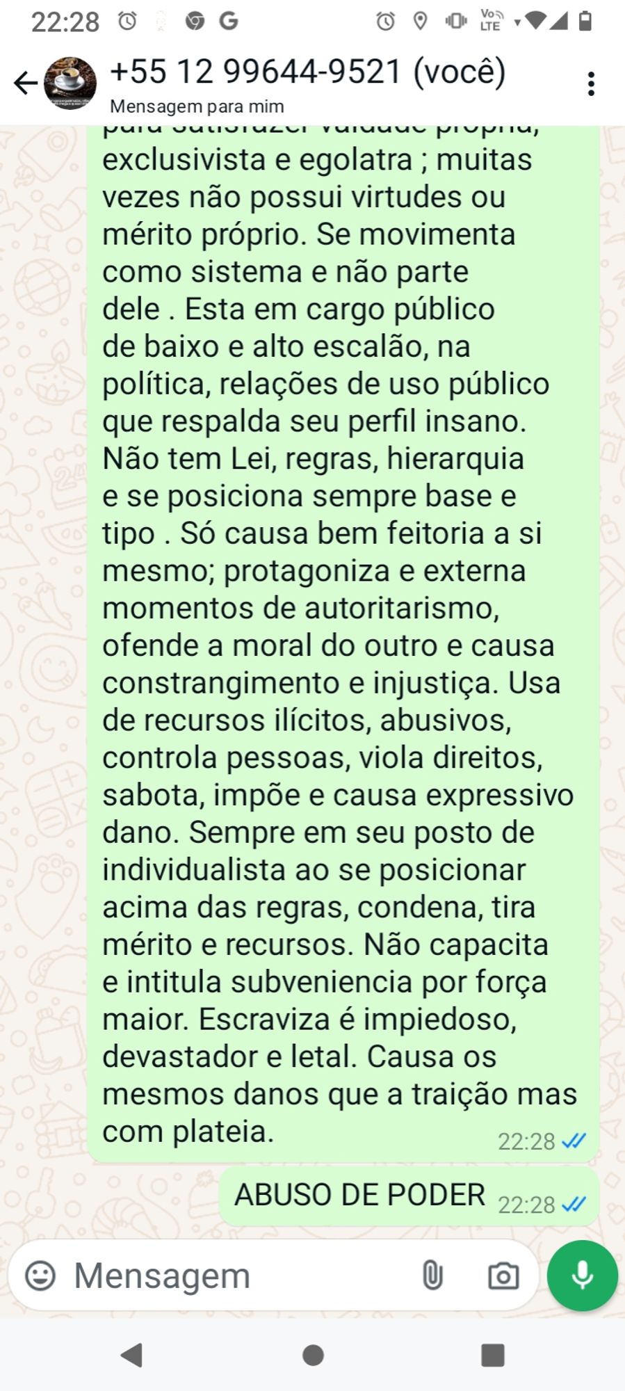 Quem sofre isto sabe bem externar e atem prática faz com regozijo de virtude qual não possuí.😌