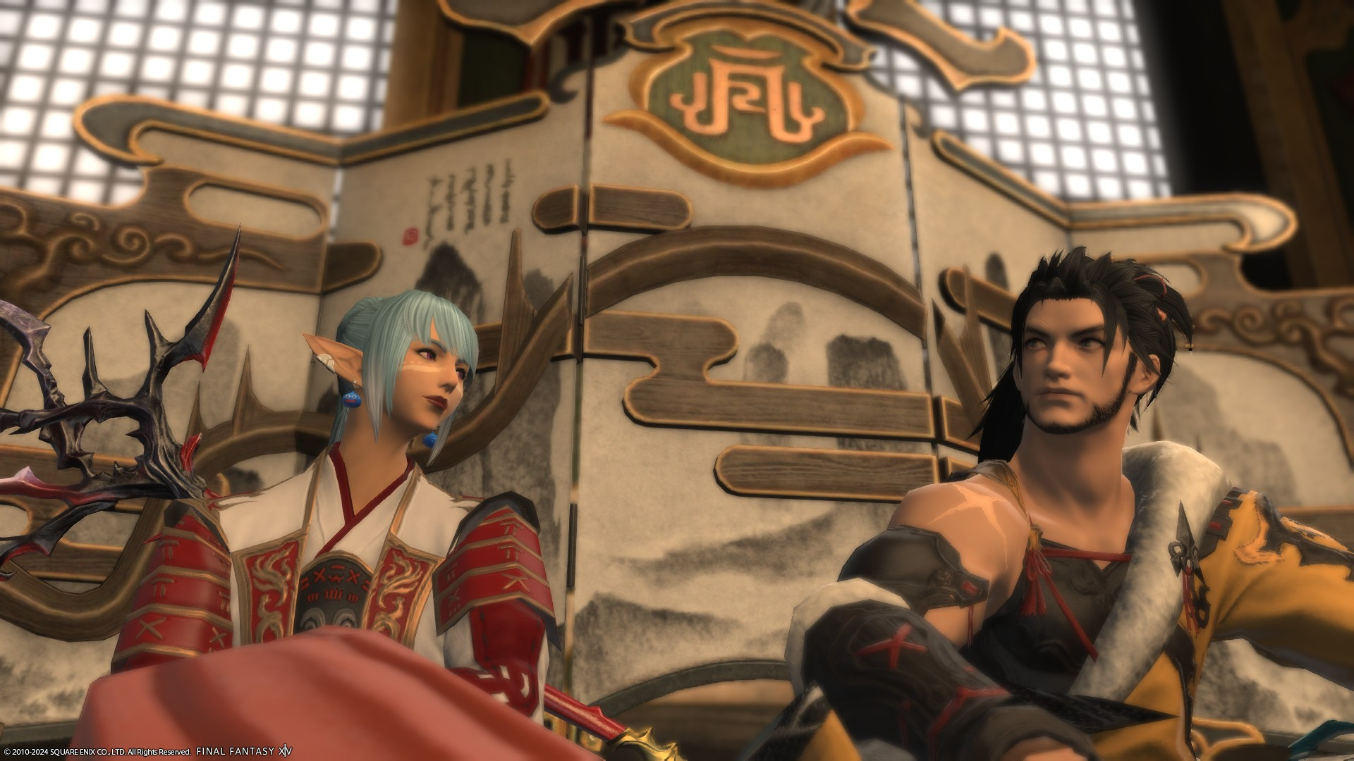 Kell's Warrior of Light sitting with Hien