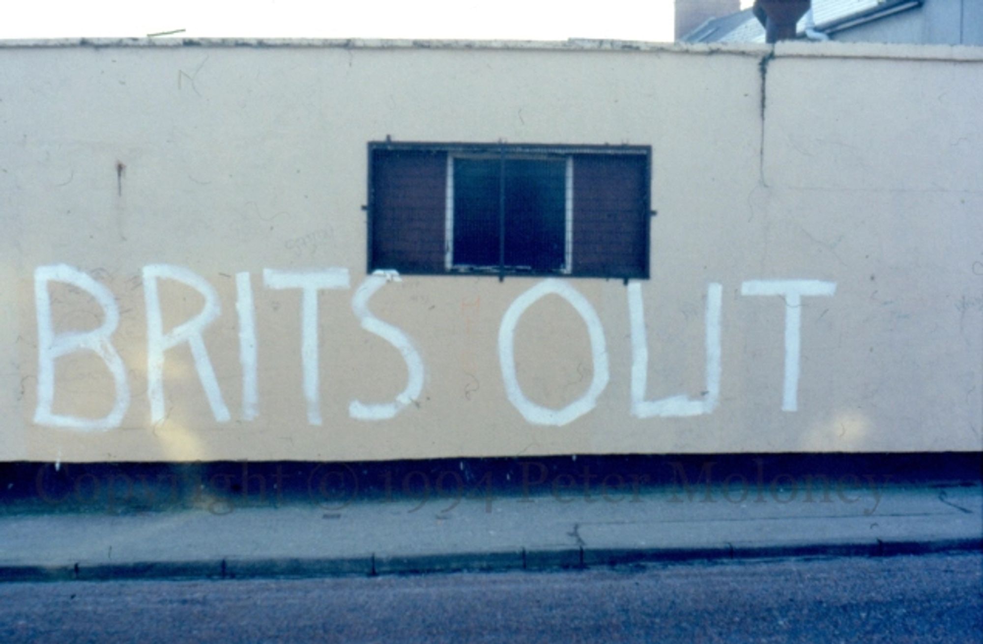 Brits out painted on a wall