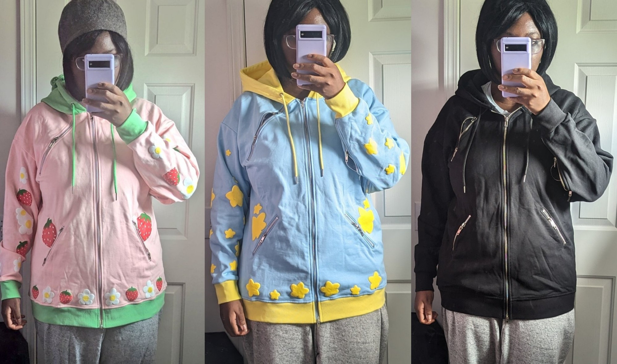 Strawberry, Star and Black IV Hoodies 