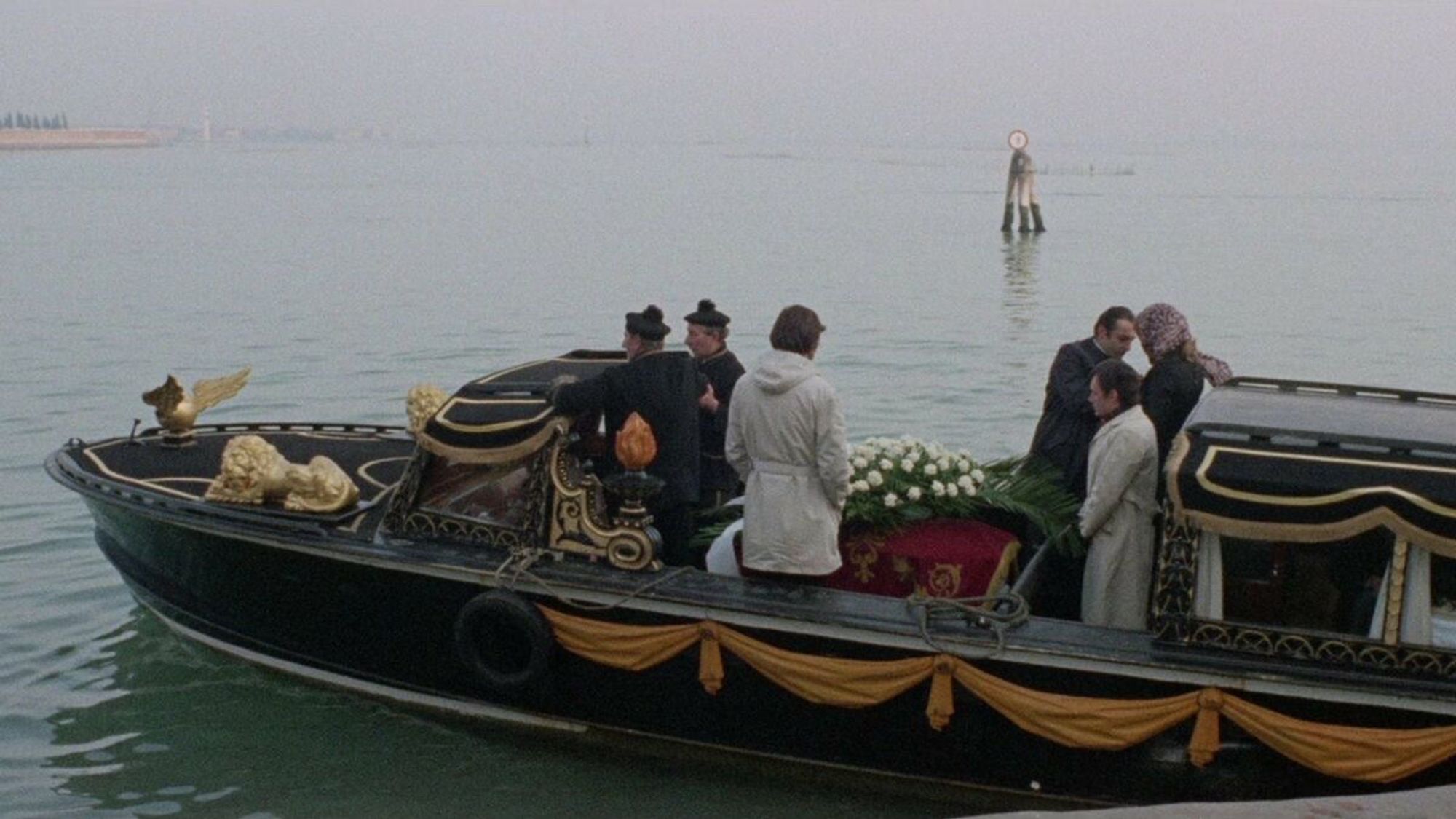 Funeral on a boat in Venice from Who Saw Her Die?