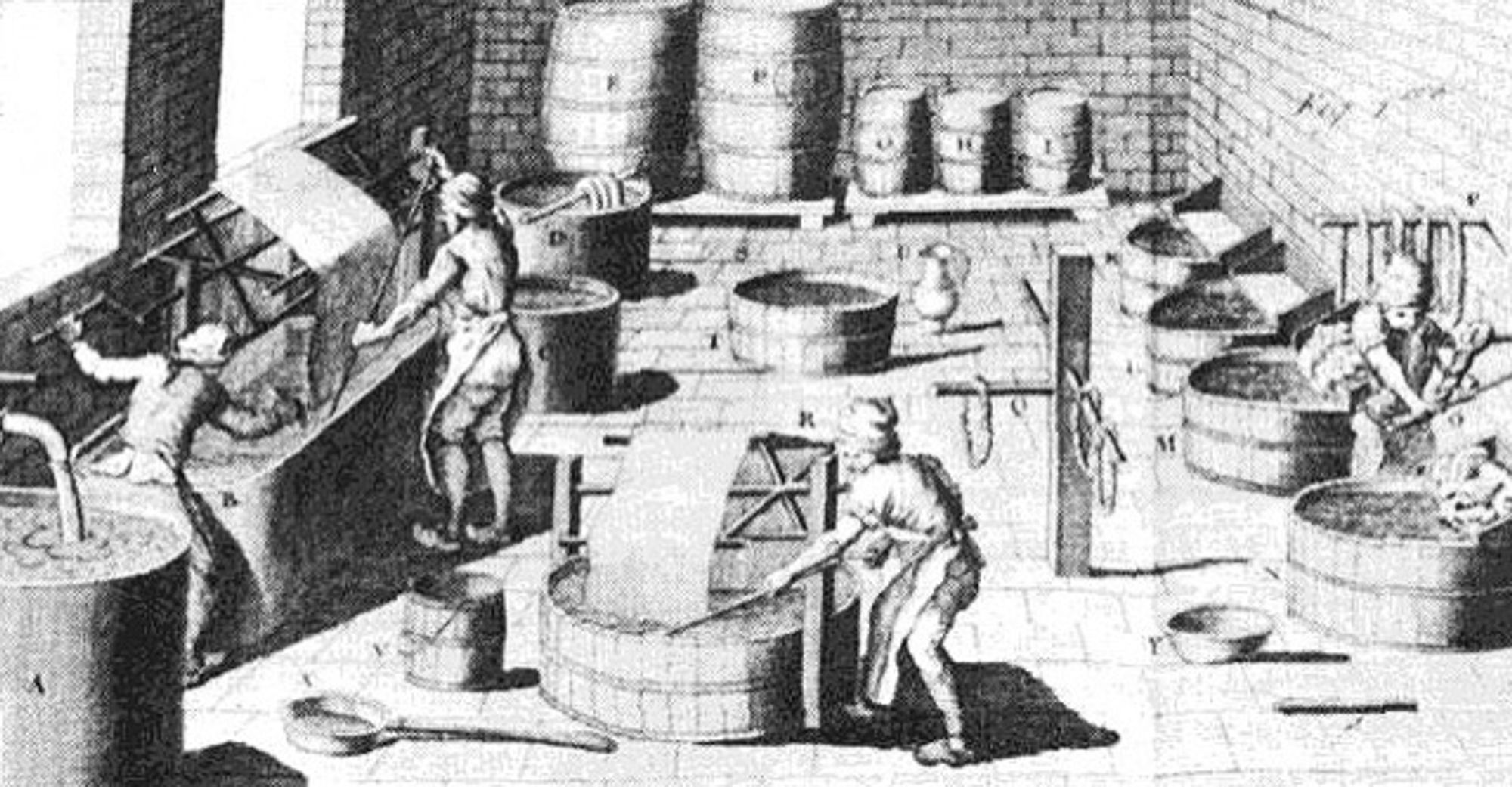 An old time-y illustration of a Vats.