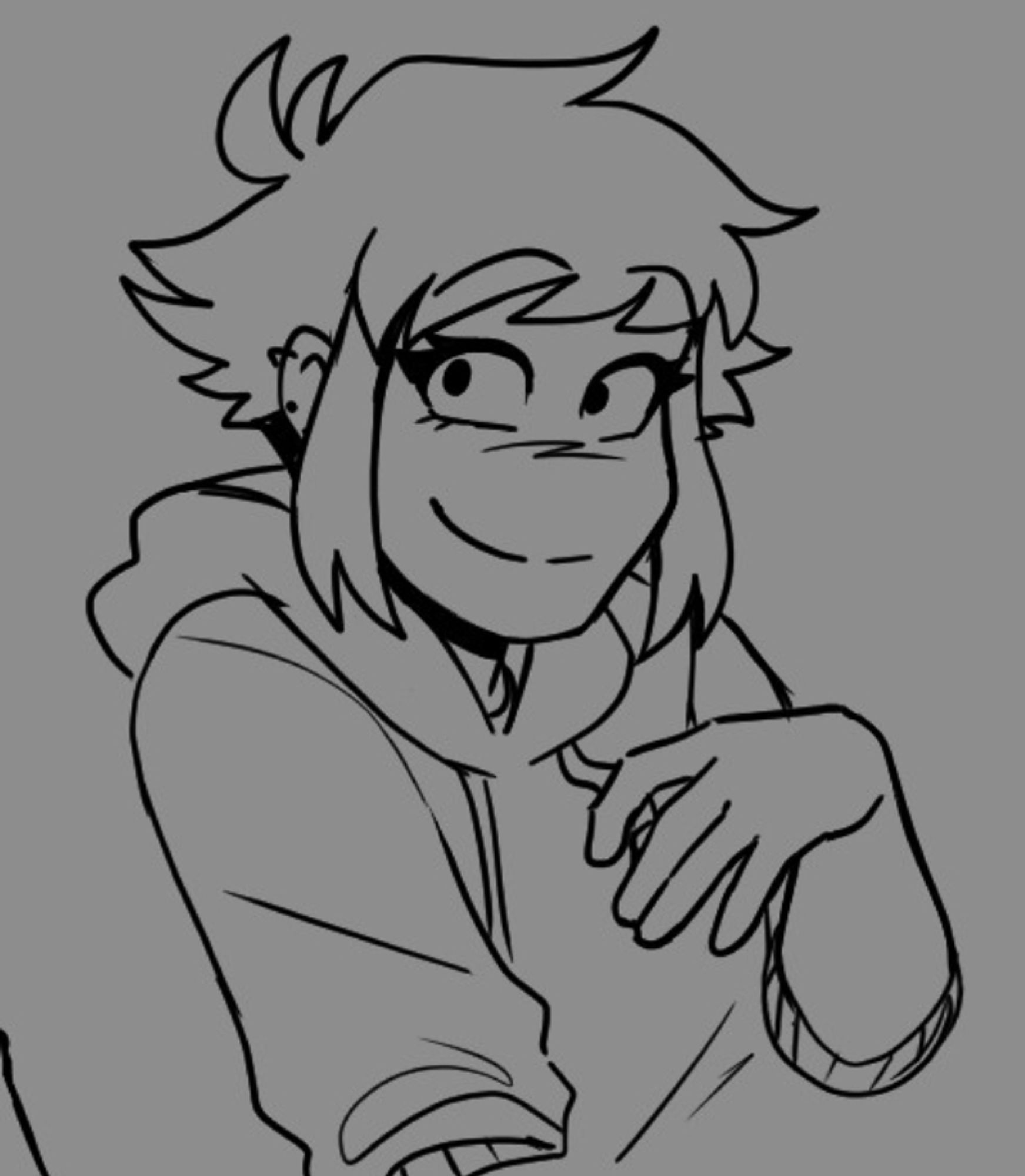 Todas as artes são oficiais 
É uma arte de kasafraz, que é uma das pessoas da crew de eddsworld responsável pela animação e storyboard, a laurel tá com cabelo de Ramona flowers nessa arte da kas e ela tá com patinha de gay/j ela sorrindo :( uma fofa