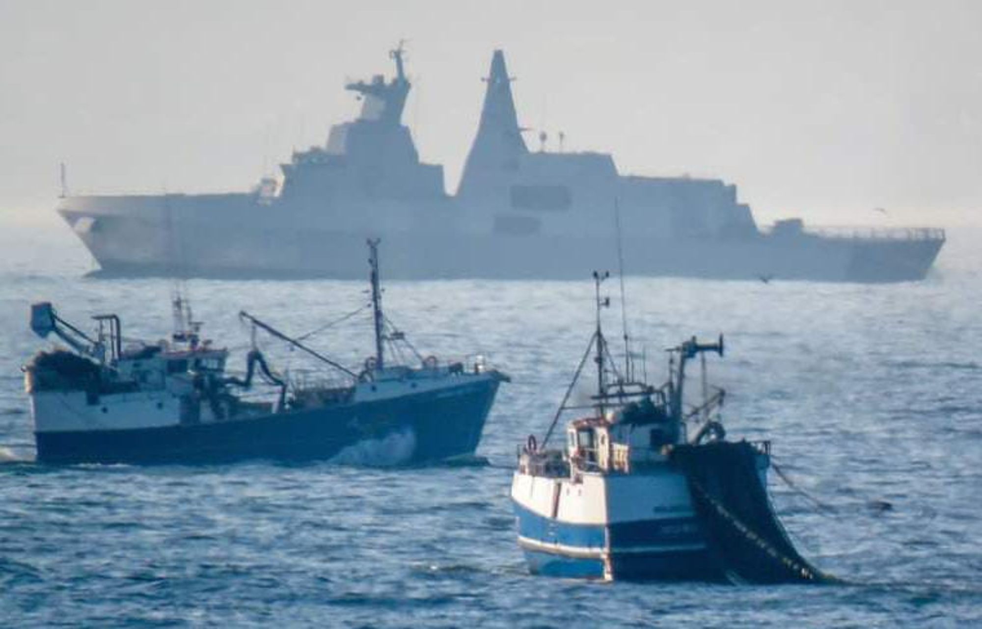 SAS Isandlwana off Gansbaai in April.