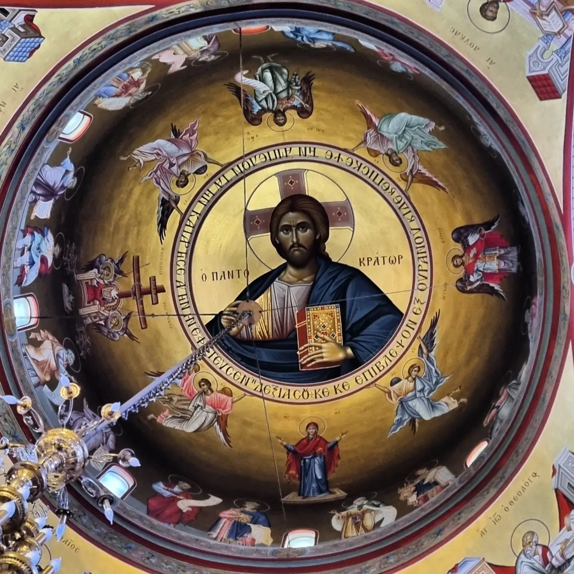 Christus Pantokrator in der zentralen Kuppel