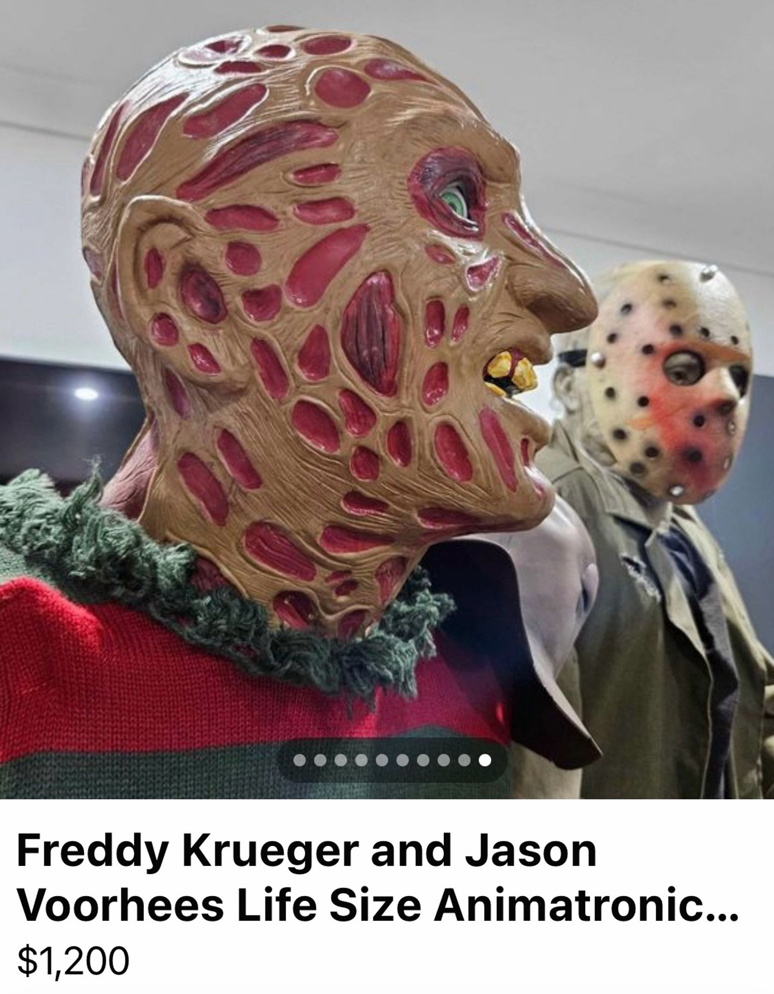 Life-sized Freddy Krueger and Jason Voorhees animatronics