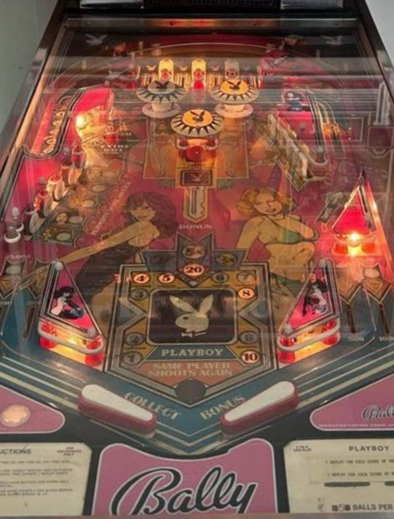 A 1978 Playboy themed pinball machine