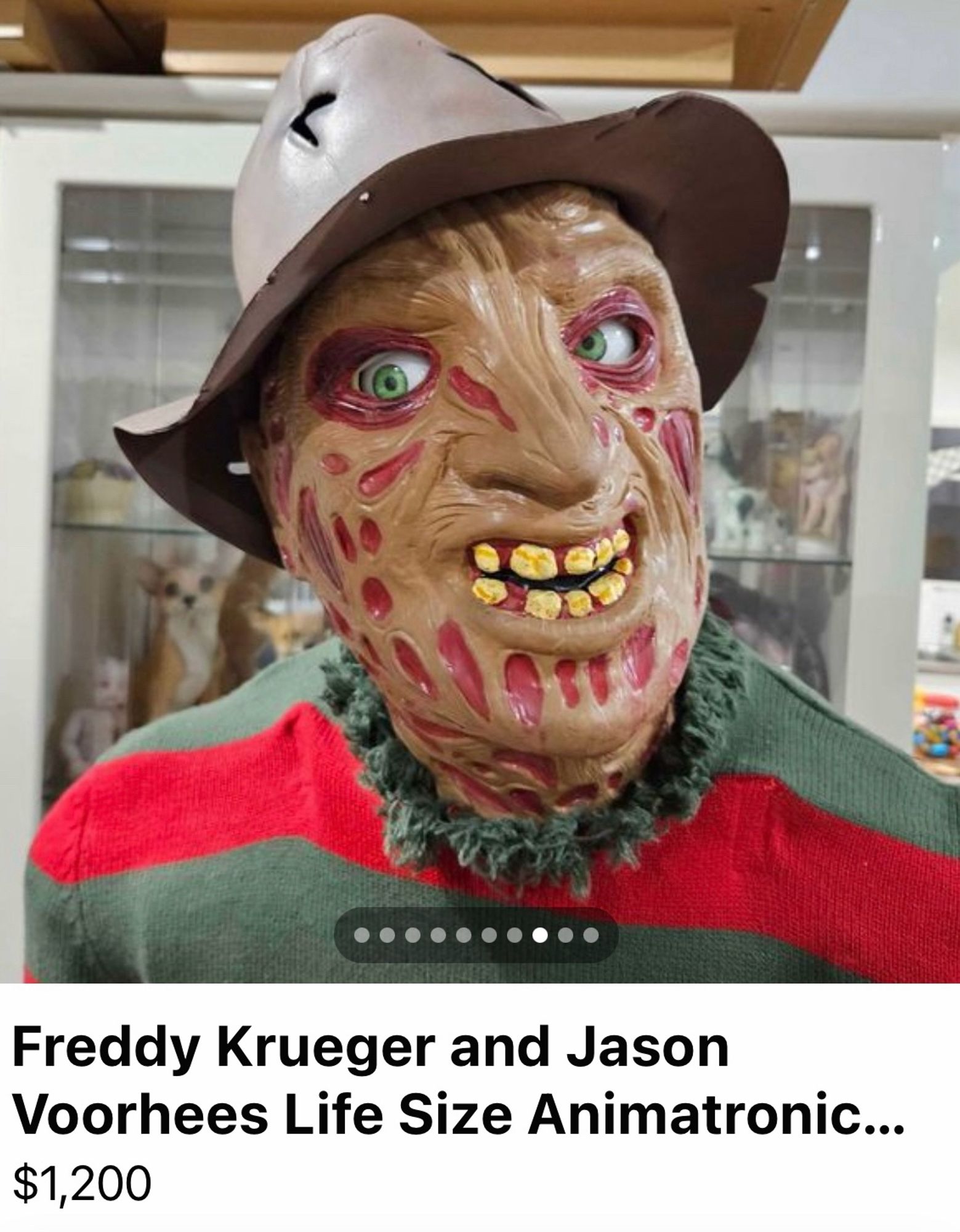 Life-sized Freddy Krueger animatronic