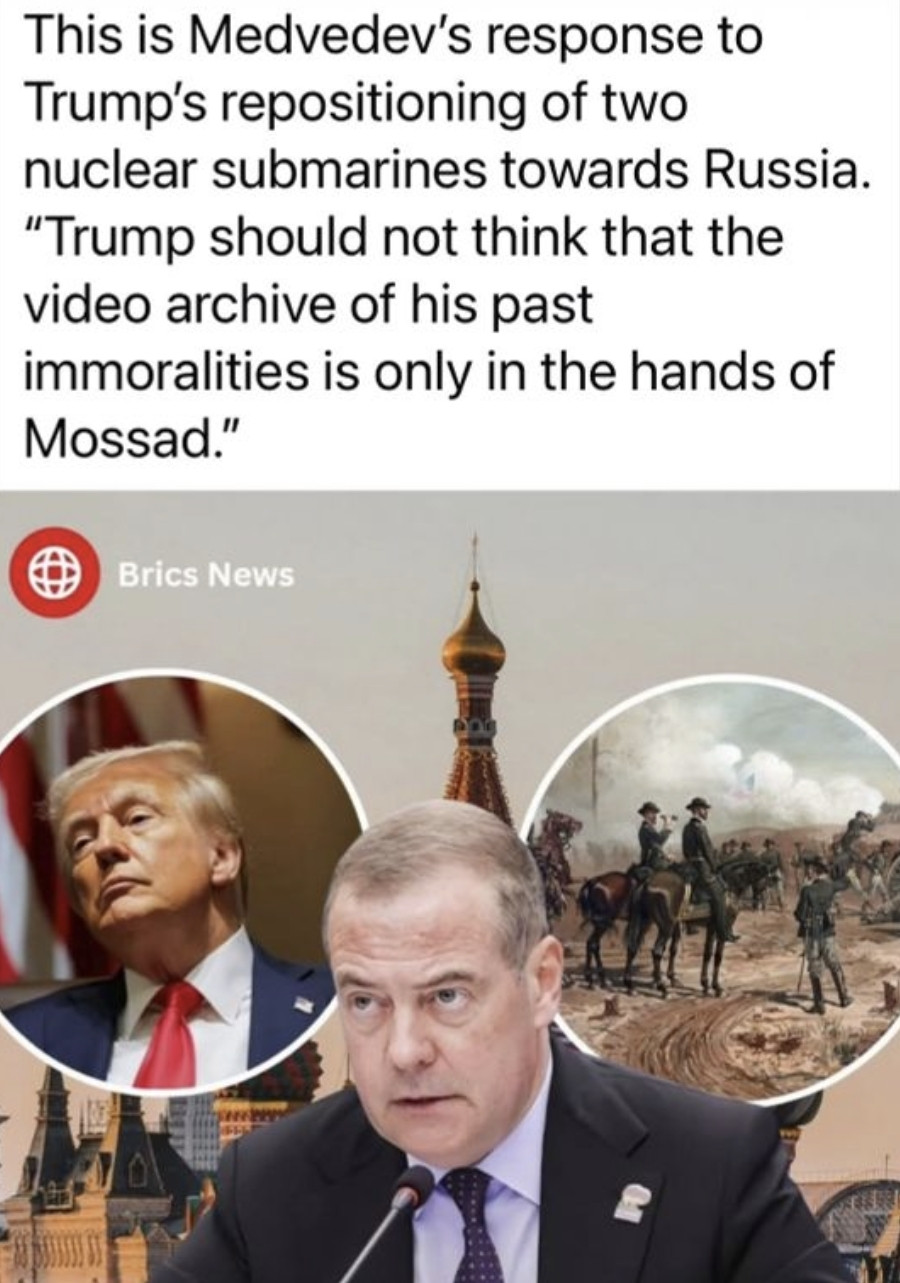 Russia reminding trump that mossad isn't the only group.with blackmail material on him